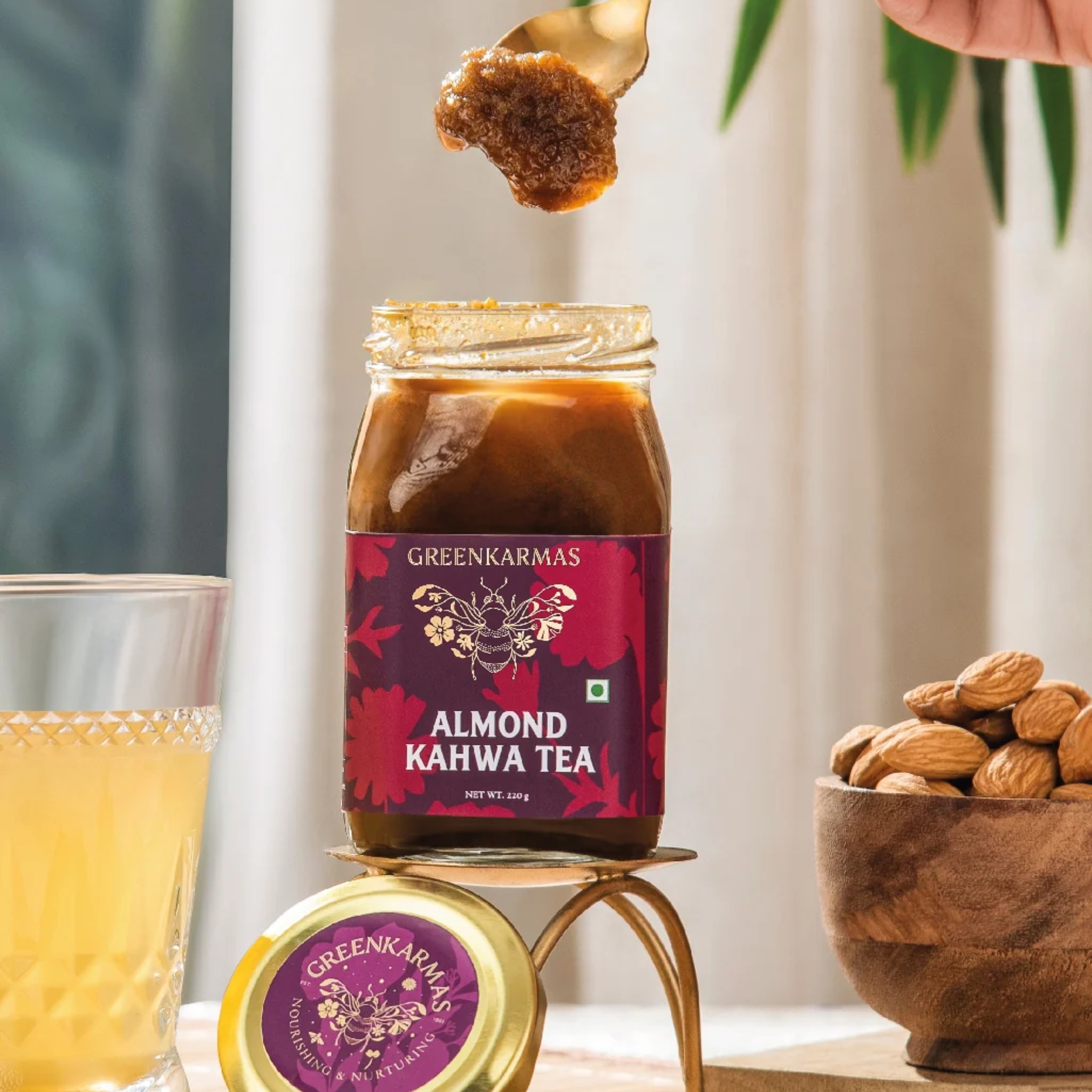 Almond Kahwa Tea- Ayurvedic by GreenKarmas | Tooffi
