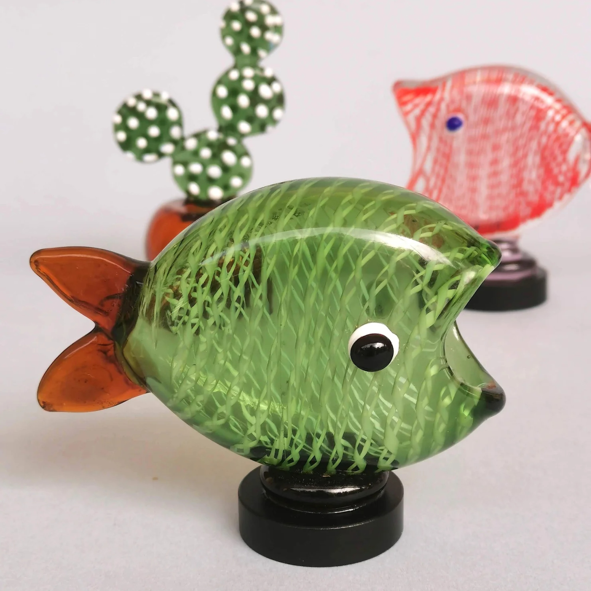 Fish Table Decor Glass- Minty Midori by RUSTIC HORSE GLASS STUDIO | Tooffi