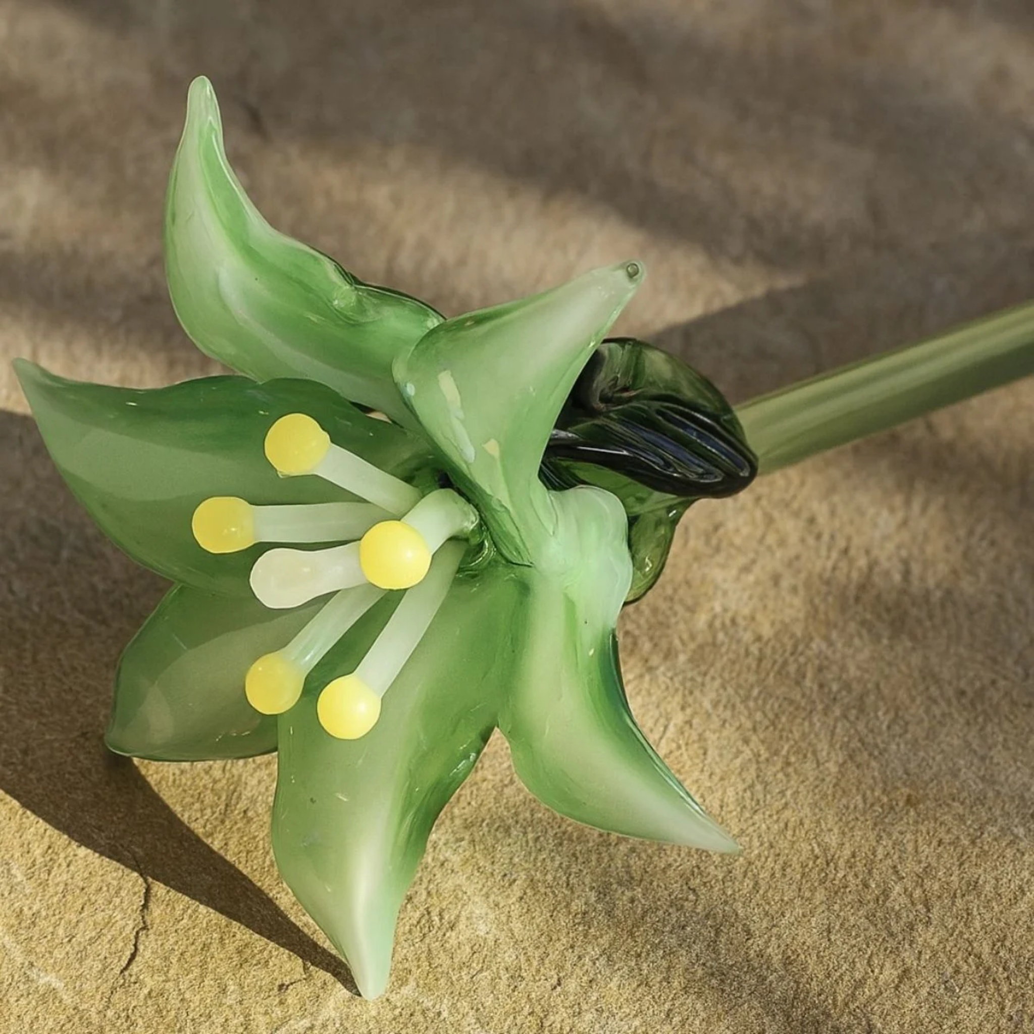 Bloom of Light – Hand-Blown Glass Lily by RUSTIC HORSE GLASS STUDIO | Tooffi