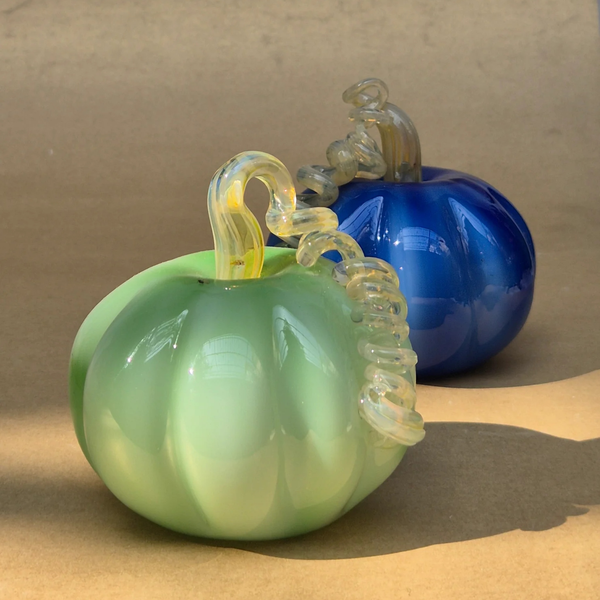 Murano-Style Glass- Sage Meadow Pumpkin by RUSTIC HORSE GLASS STUDIO | Tooffi
