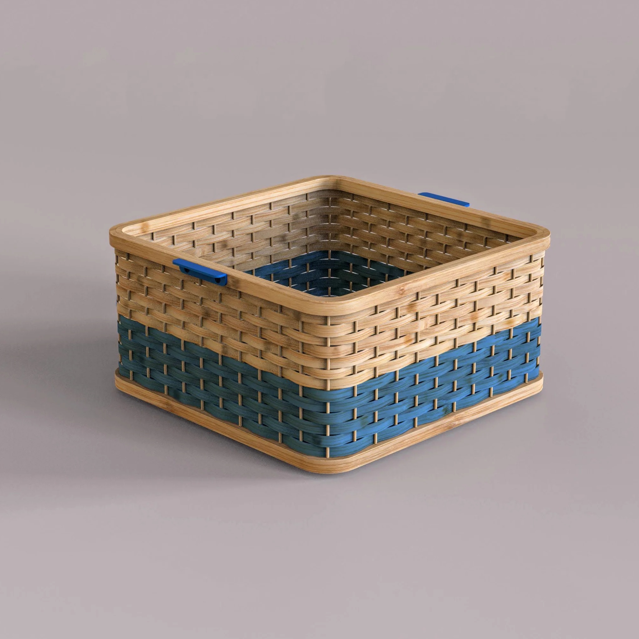 Squircle Desk Basket: Handwoven Storage Basket | Picnic Basket by MIANZI | Tooffi