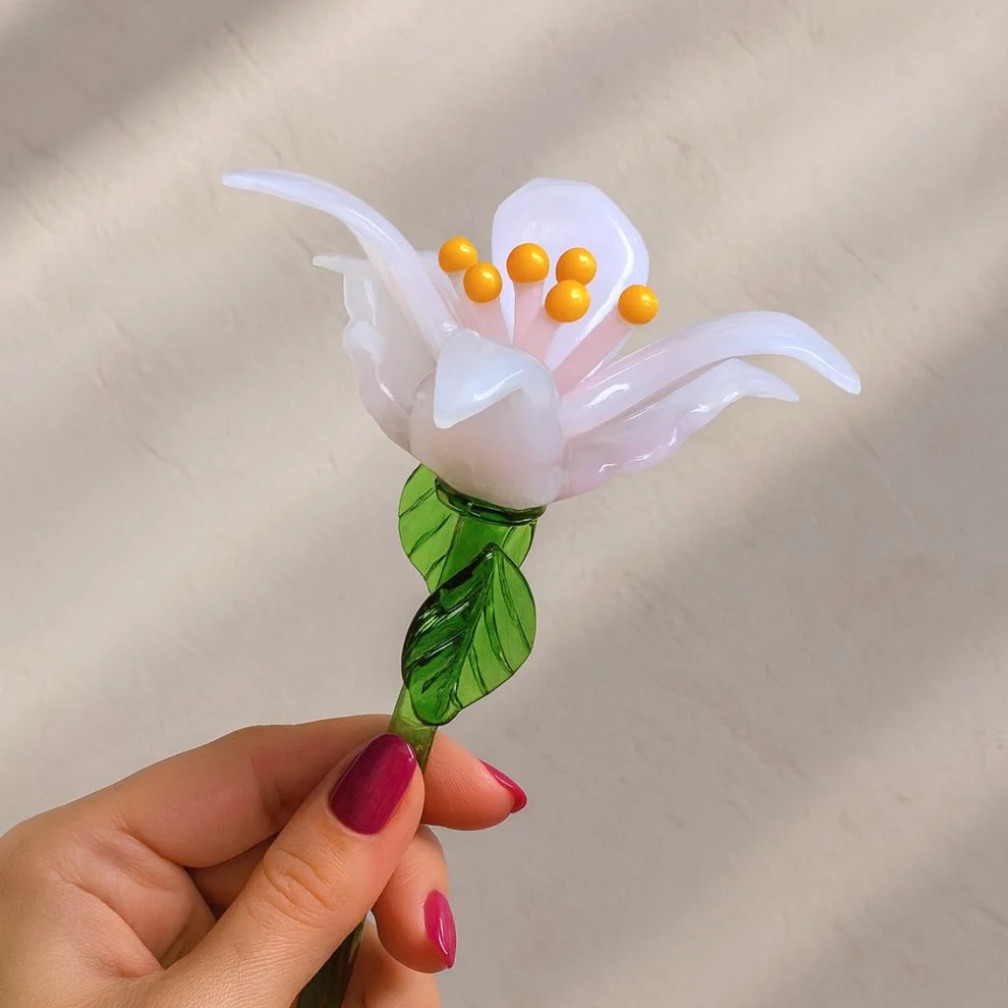 Blue Moon Lily-— Handblown Glass Bouquet by RUSTIC HORSE GLASS STUDIO | Tooffi