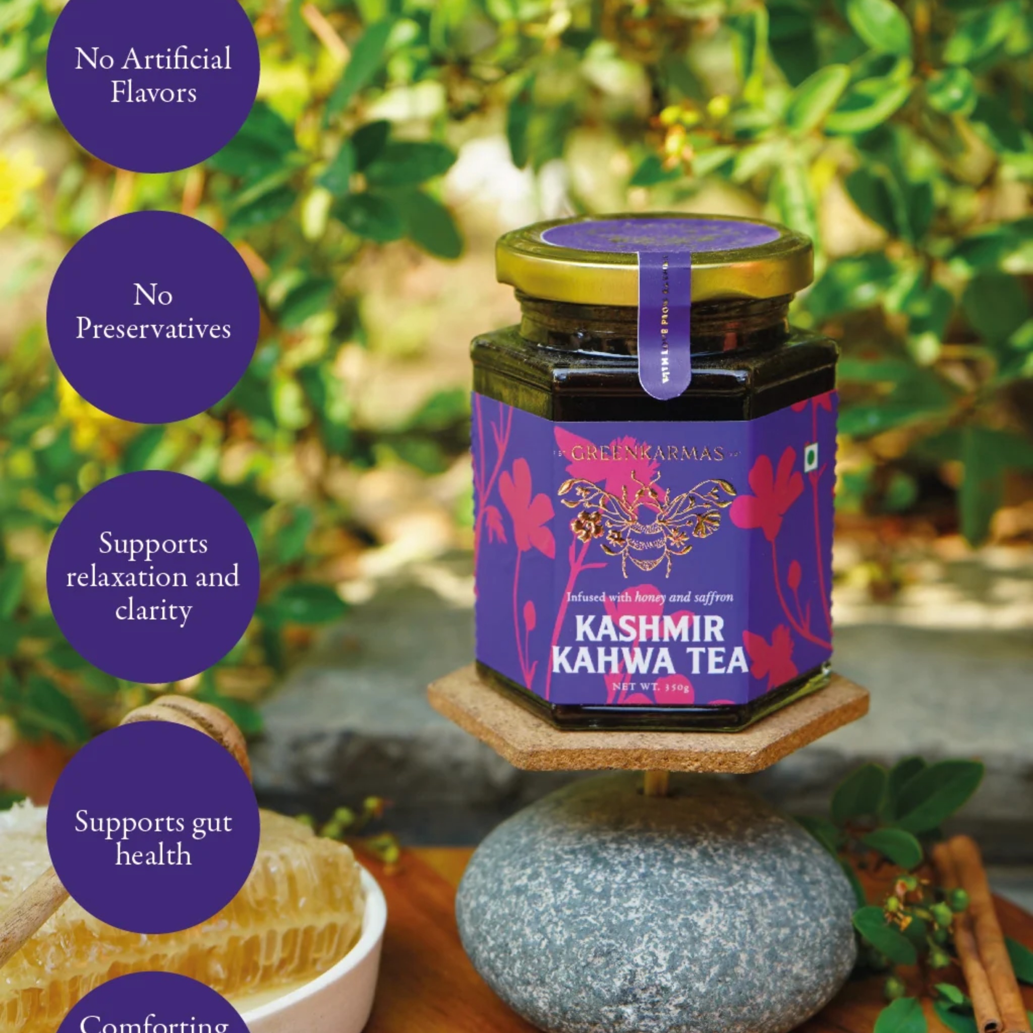 Kashmir Kesar Kahwa Tea - Ayurvedic by GreenKarmas | Tooffi