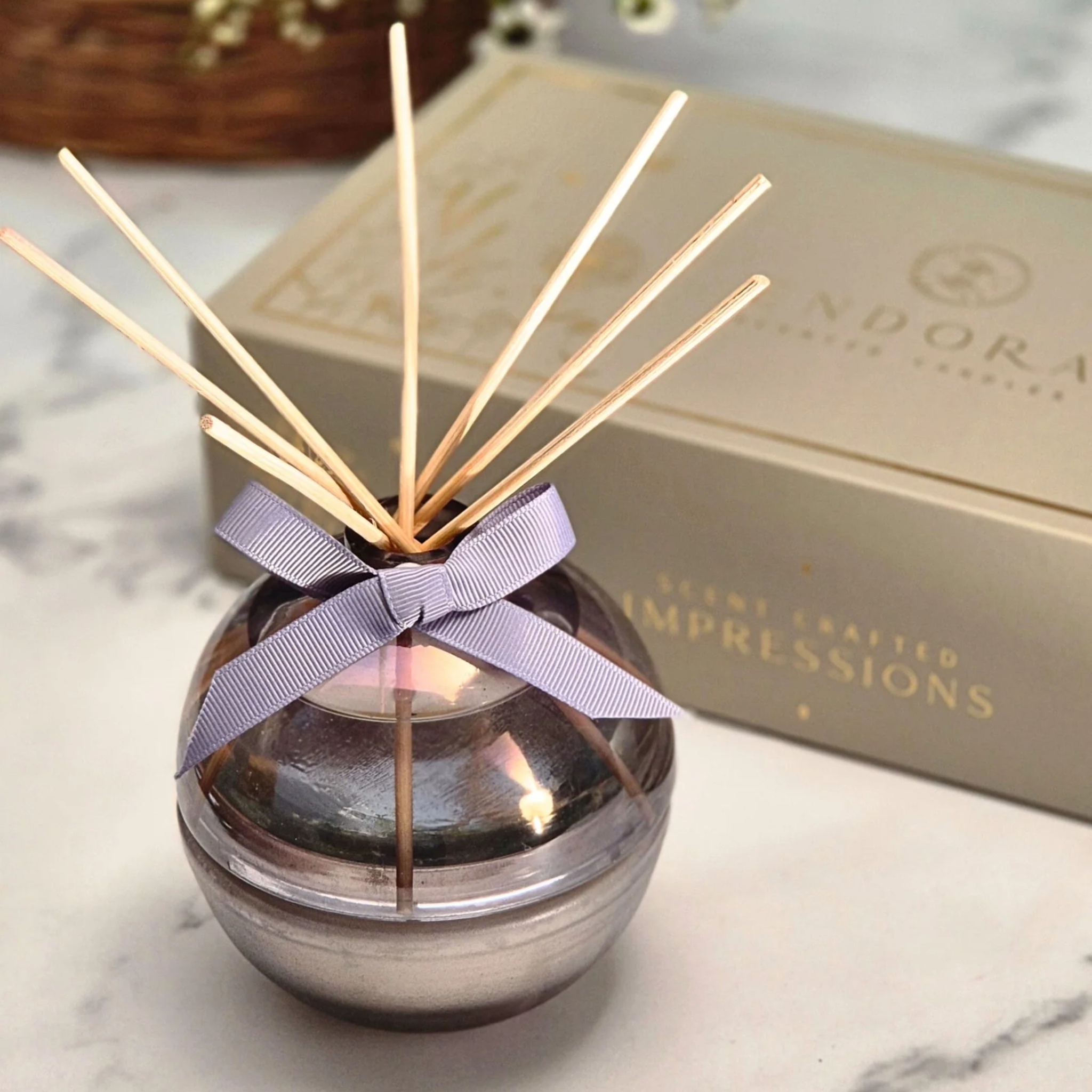 Monet's Gift Set - Candle & Diffuser Duo | Smoke | Cardamom & Mimosa by Endora Scented Candles | Tooffi