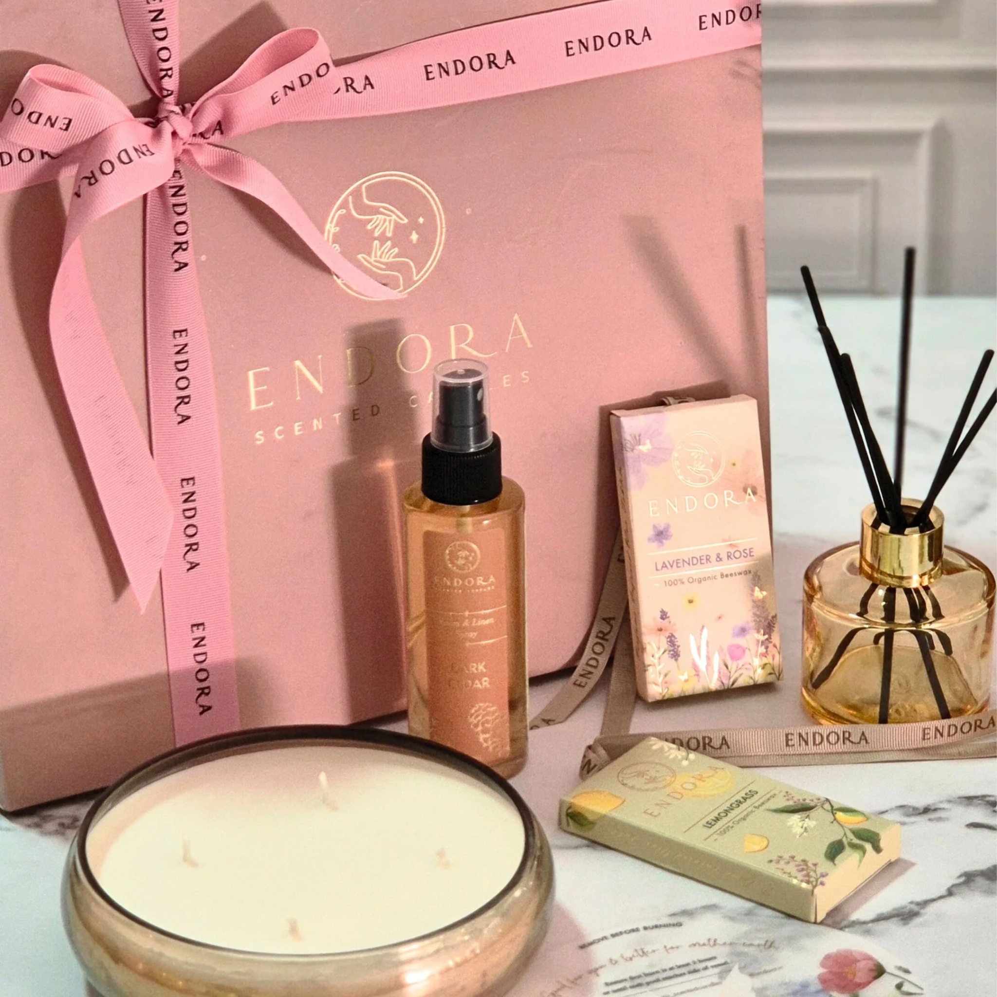 Aura of Indulgence Gift Box | Set of 6 by Endora Scented Candles | Tooffi
