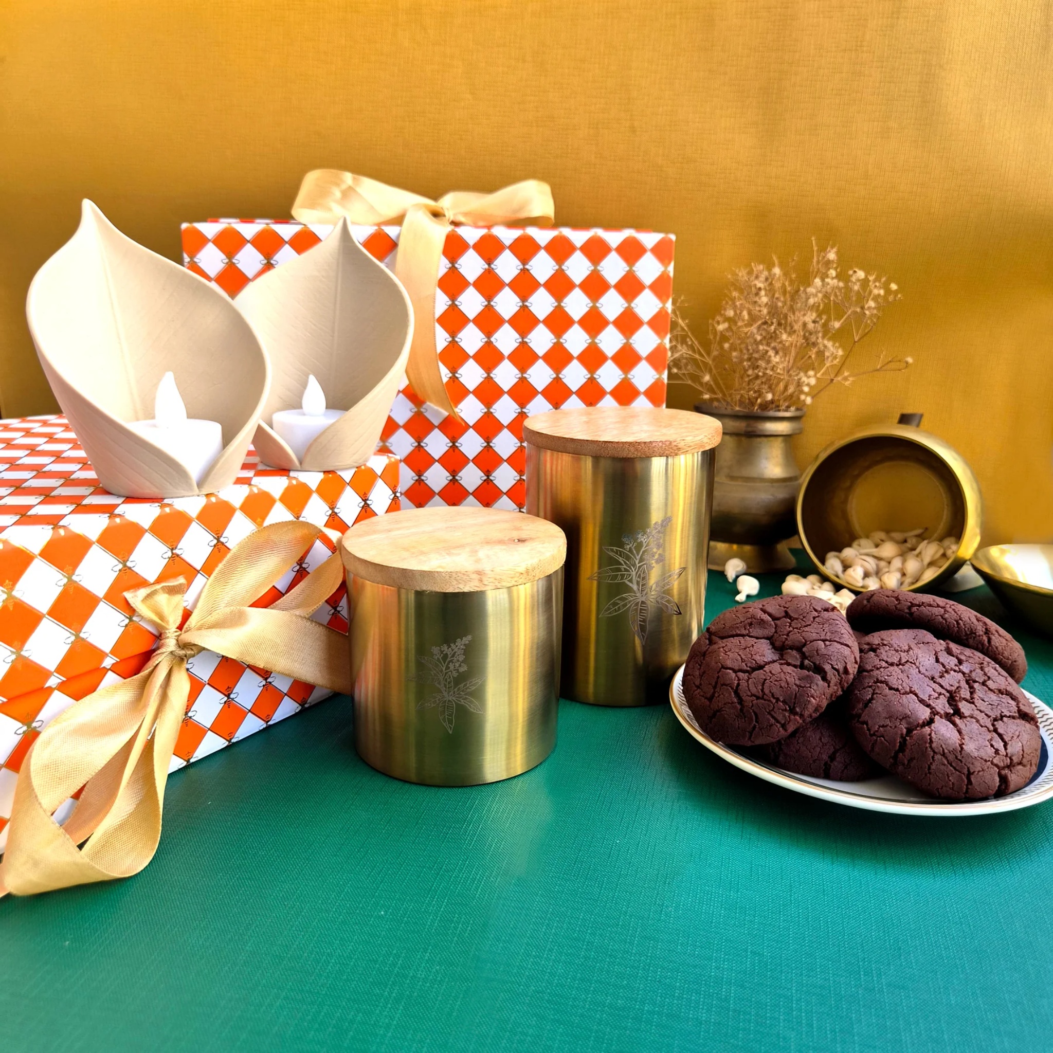 The Golden Gathering — Diwali Gift Box by urbankart - ta.da tableware | Tooffi