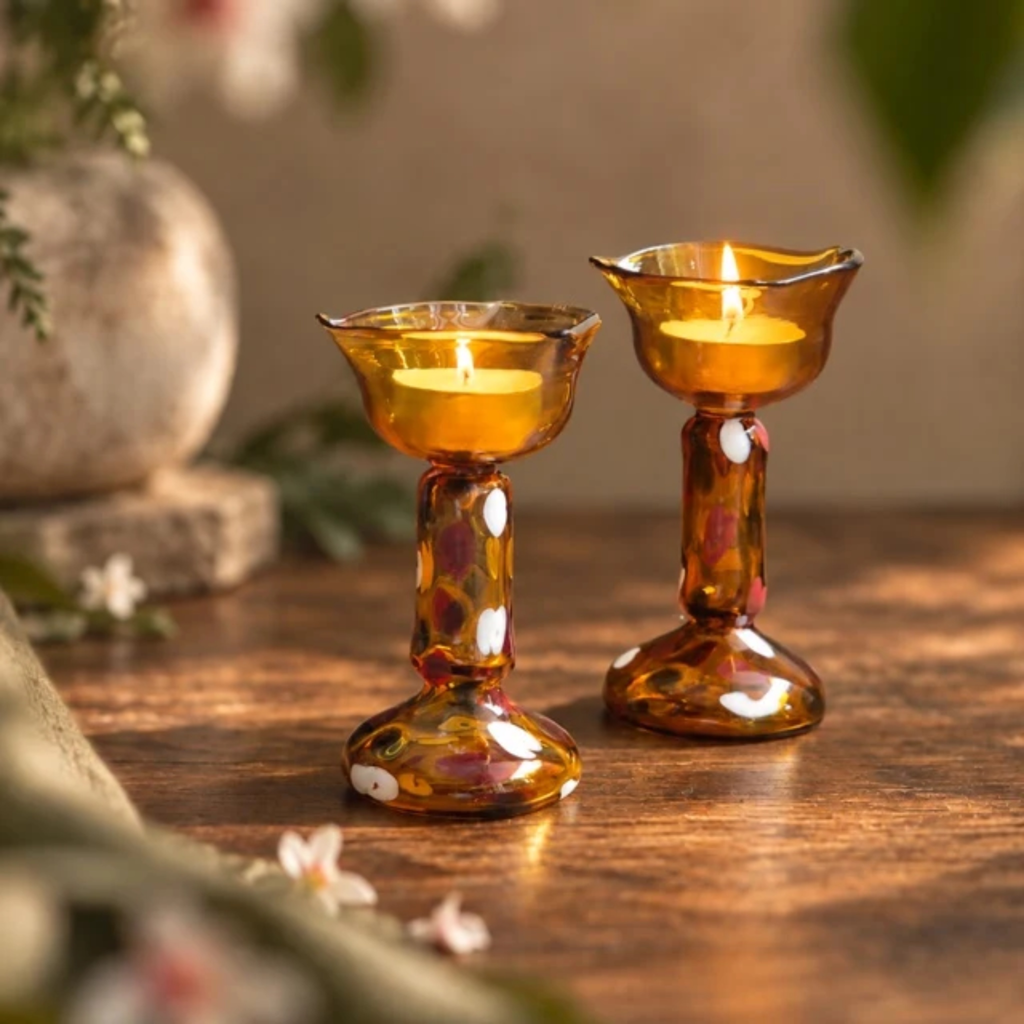 Ember Diya- The Ritual Light by RUSTIC HORSE GLASS STUDIO | Tooffi