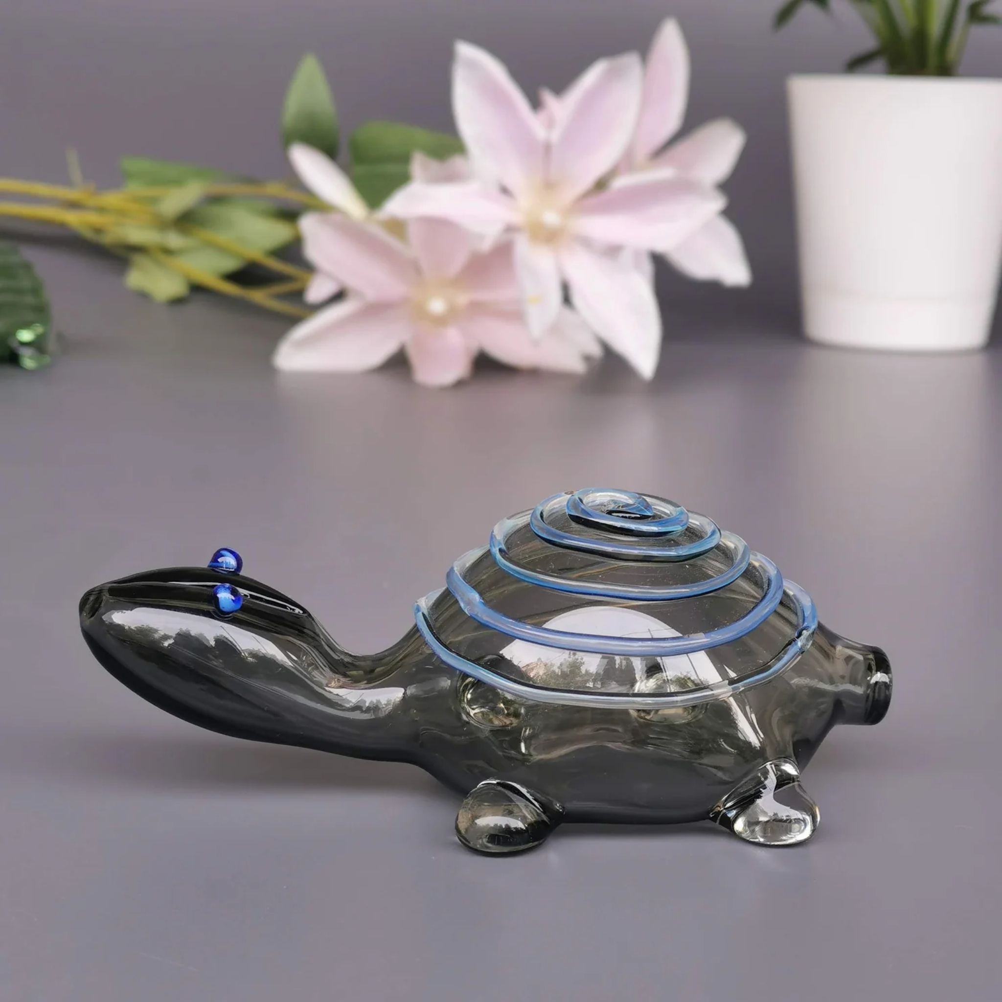 Good Luck Glass Turtles- Grey by RUSTIC HORSE GLASS STUDIO | Tooffi