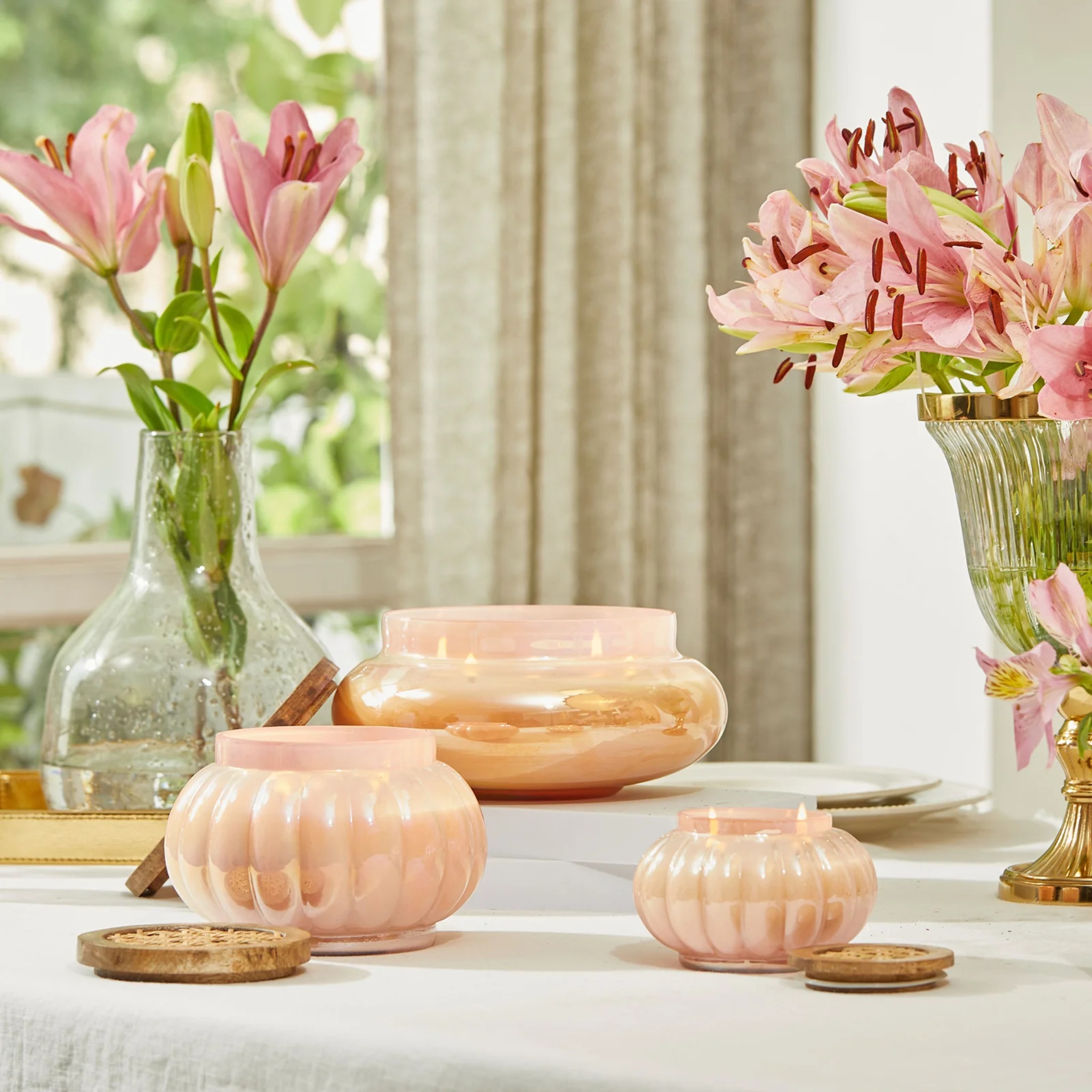 Pink Boho Lid - Lustre Jars by Endora Scented Candles | Tooffi