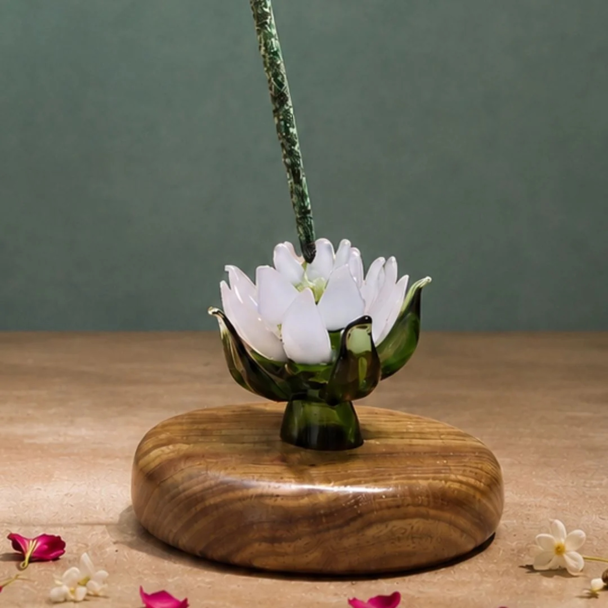 Sacred Lotus Incense Holder gift box by RUSTIC HORSE GLASS STUDIO | Tooffi