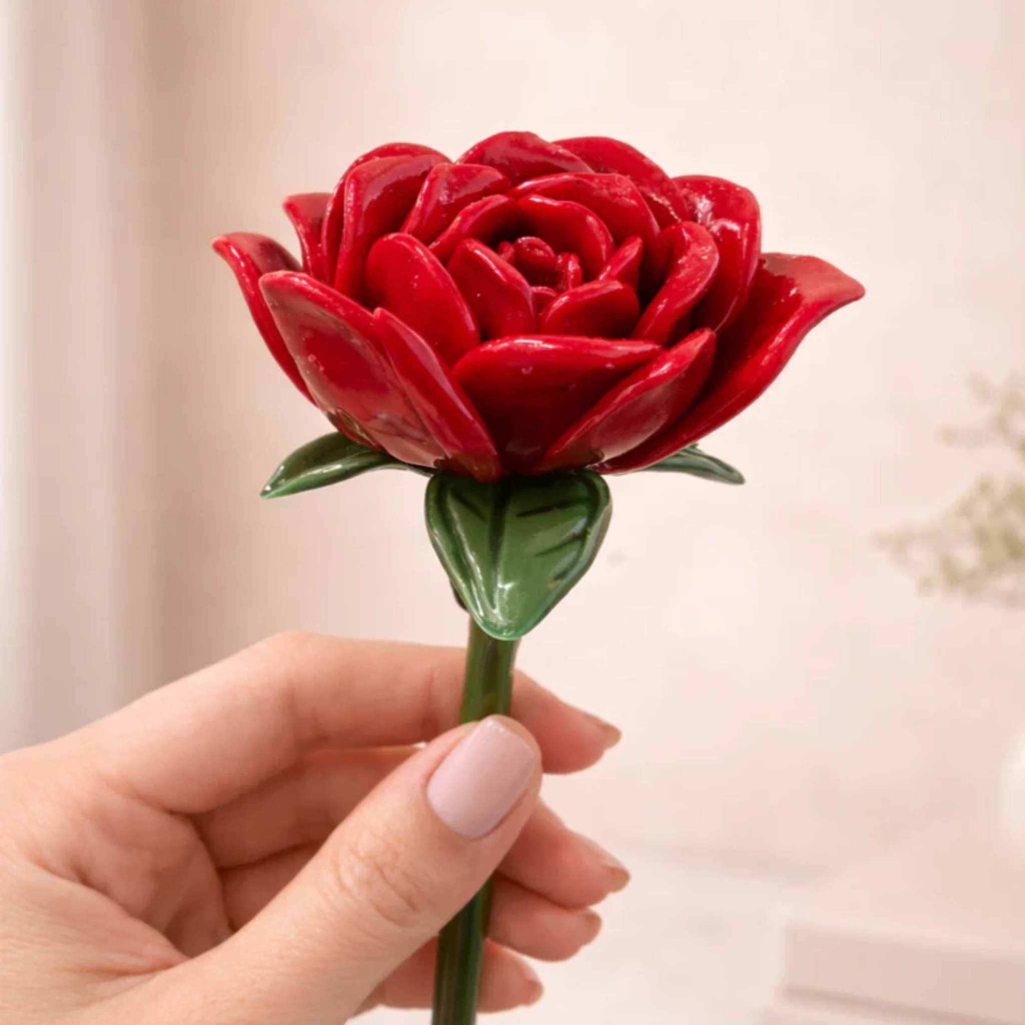 Rose Red | Eternal Bloom — Luxury Edition by RUSTIC HORSE GLASS STUDIO | Tooffi