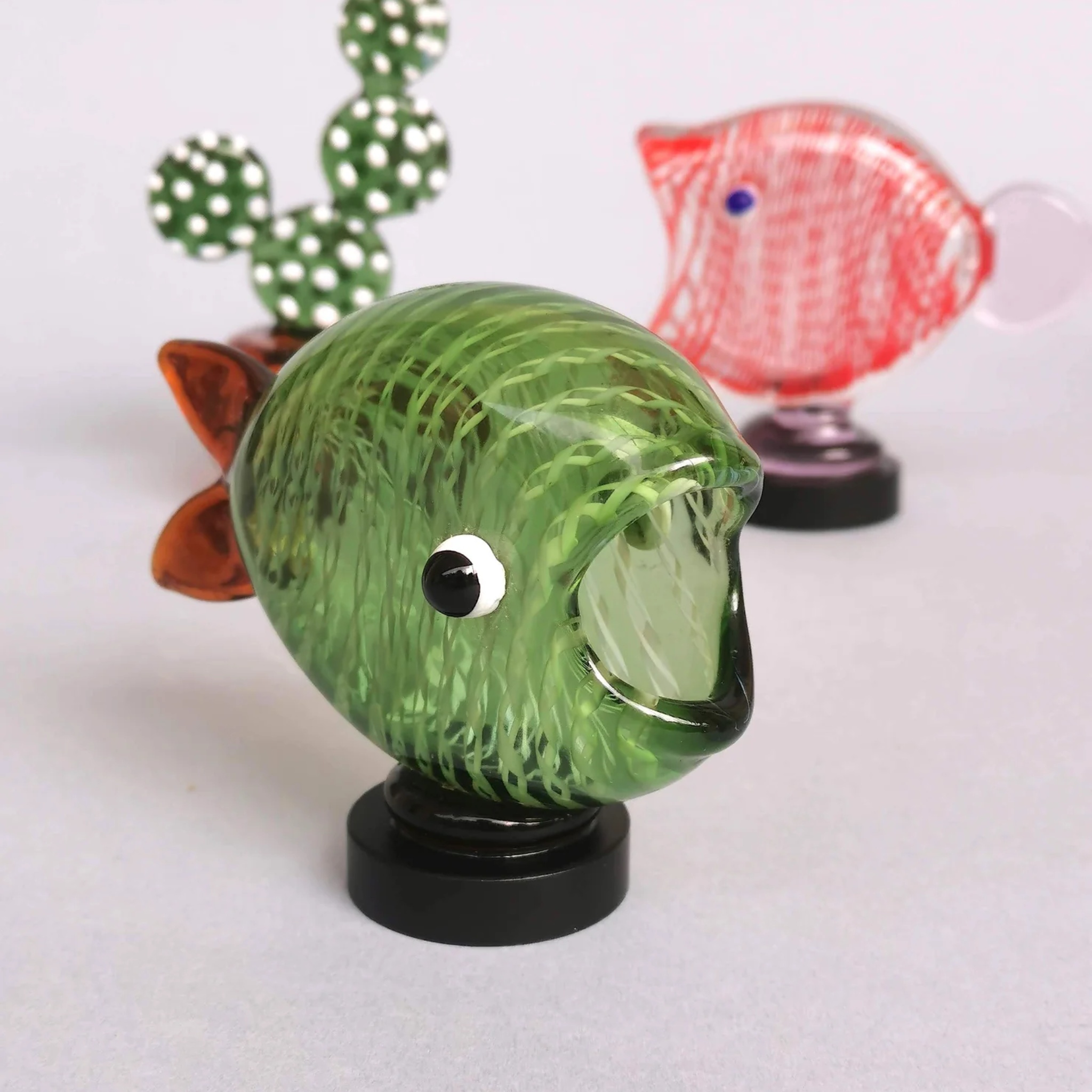 Fish Table Decor Glass- Minty Midori by RUSTIC HORSE GLASS STUDIO | Tooffi