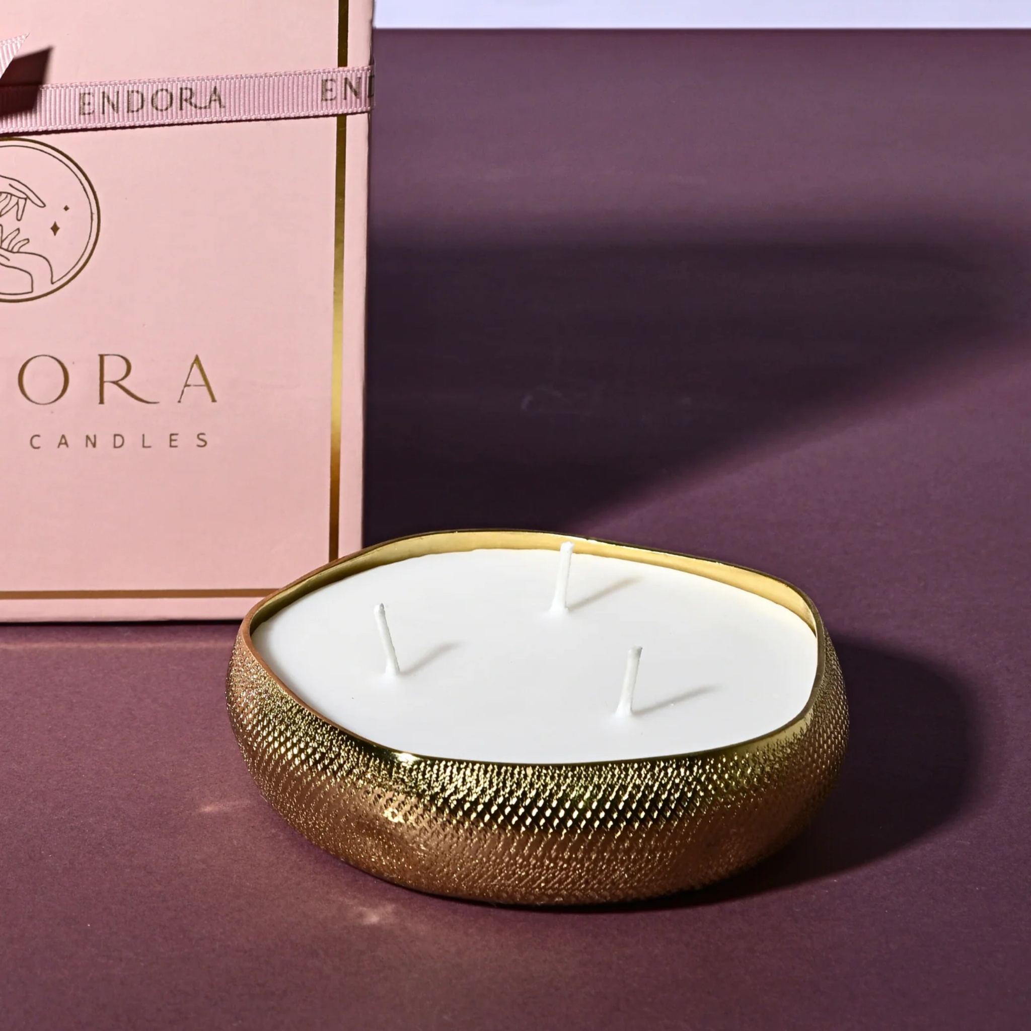 Gold Metal urli | Set of 3 by Endora Scented Candles | Tooffi