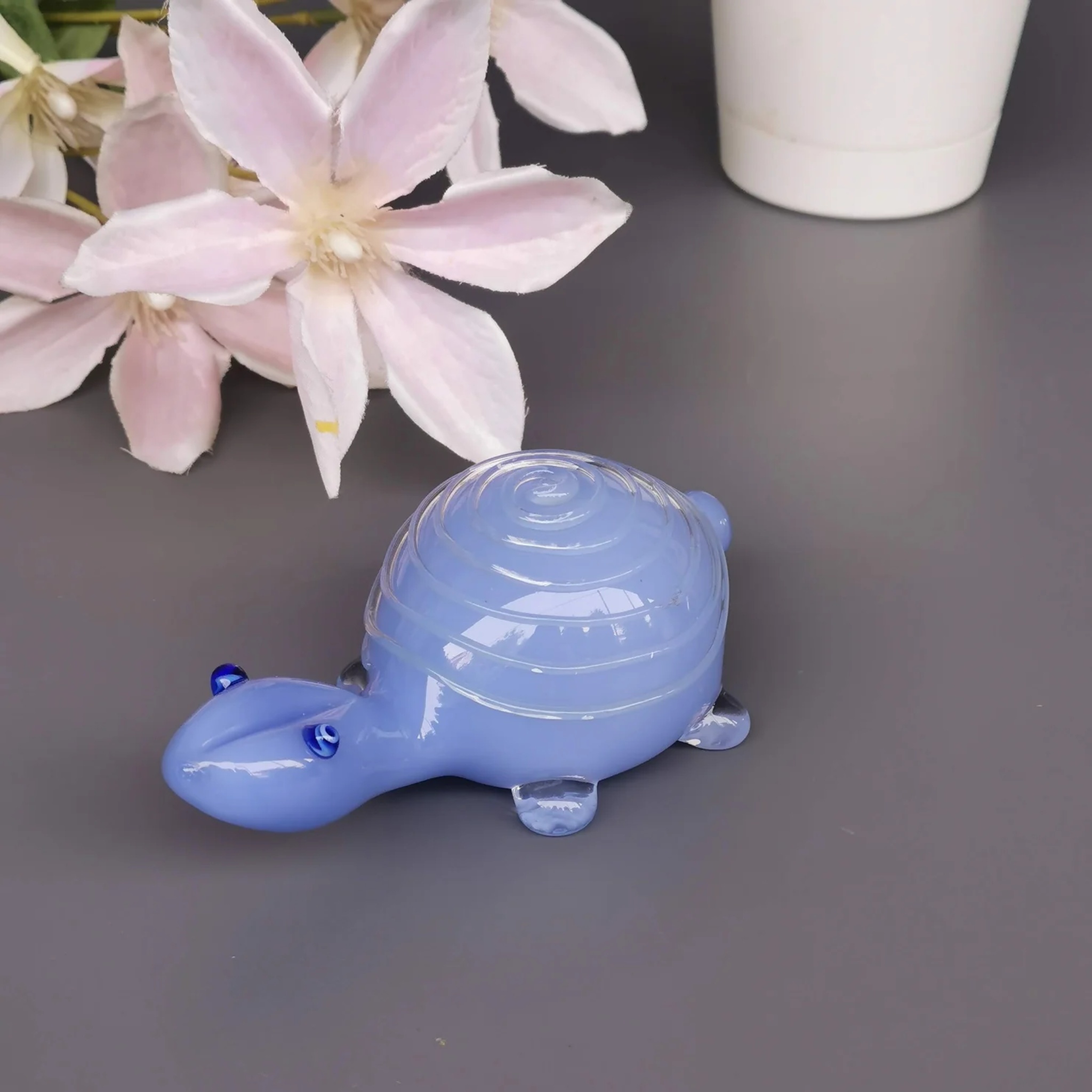 Good Luck Glass Turtles- Sky by RUSTIC HORSE GLASS STUDIO | Tooffi