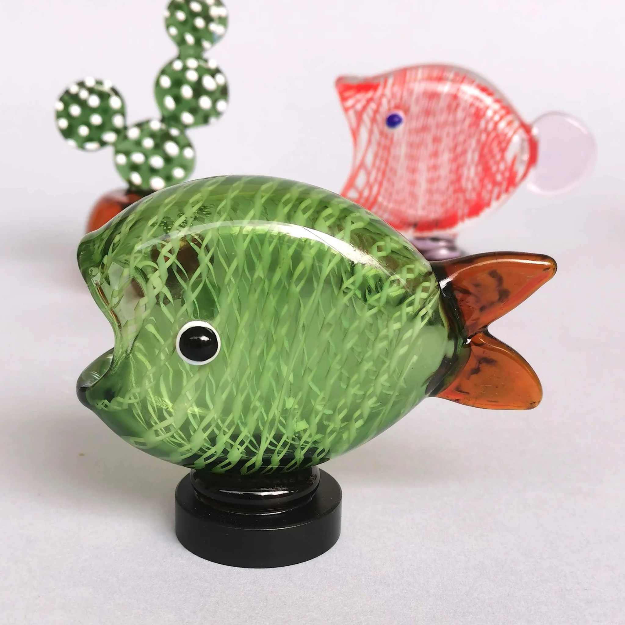 Fish Table Decor Glass- Minty Midori by RUSTIC HORSE GLASS STUDIO | Tooffi