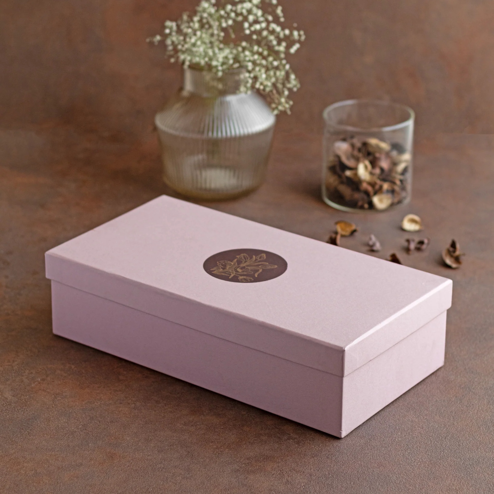 Yin Tealight Tower + Pebble Black Gift Box by Saswata | Tooffi