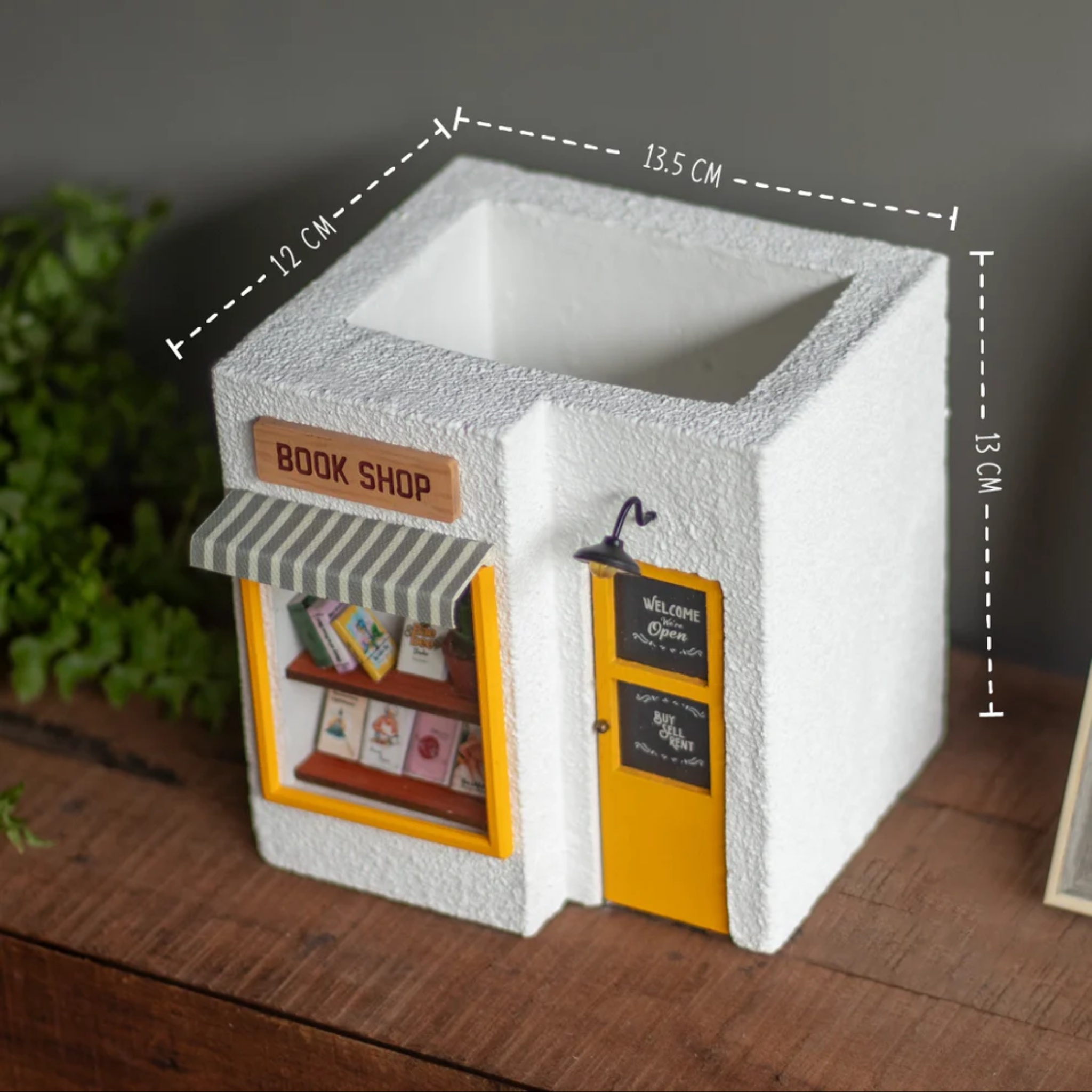 Handmade Book Shop Planter (Fresh White) by Bae & Bee studio | Tooffi