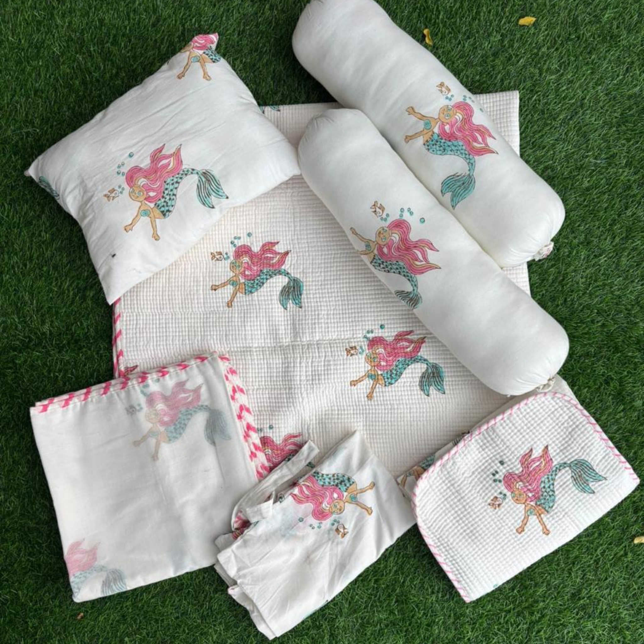 Blue Mermaid Handmade Newborn Baby Kit Set by Aenak Studios | Tooffi