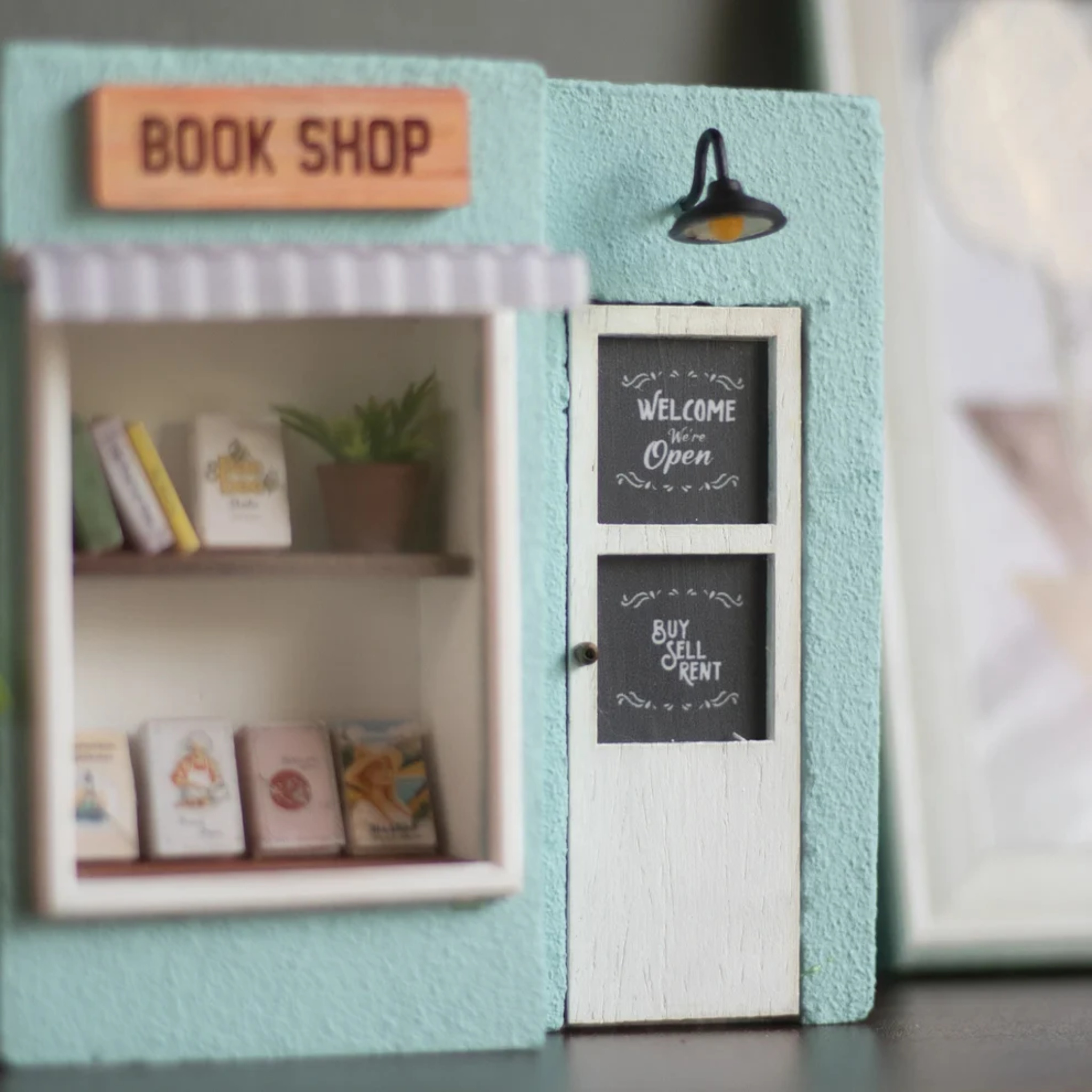Handmade Book Shop Planter (Vintage Blue) by Bae & Bee studio | Tooffi