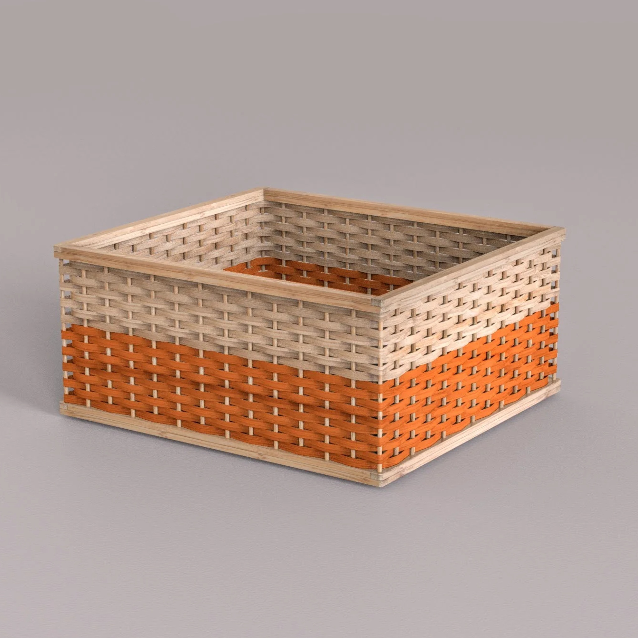 Stackable Basket: Wicker Shelf Basket | Multi-Color Laundry Bamboo Basket by MIANZI | Tooffi