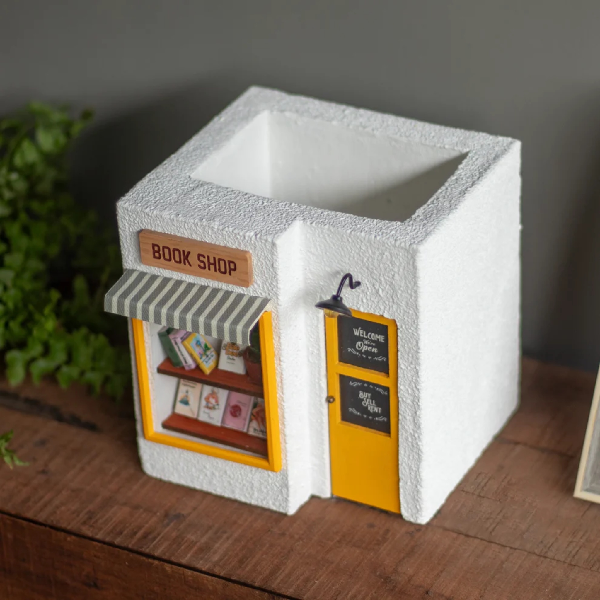 Handmade Book Shop Planter (Fresh White) by Bae & Bee studio | Tooffi