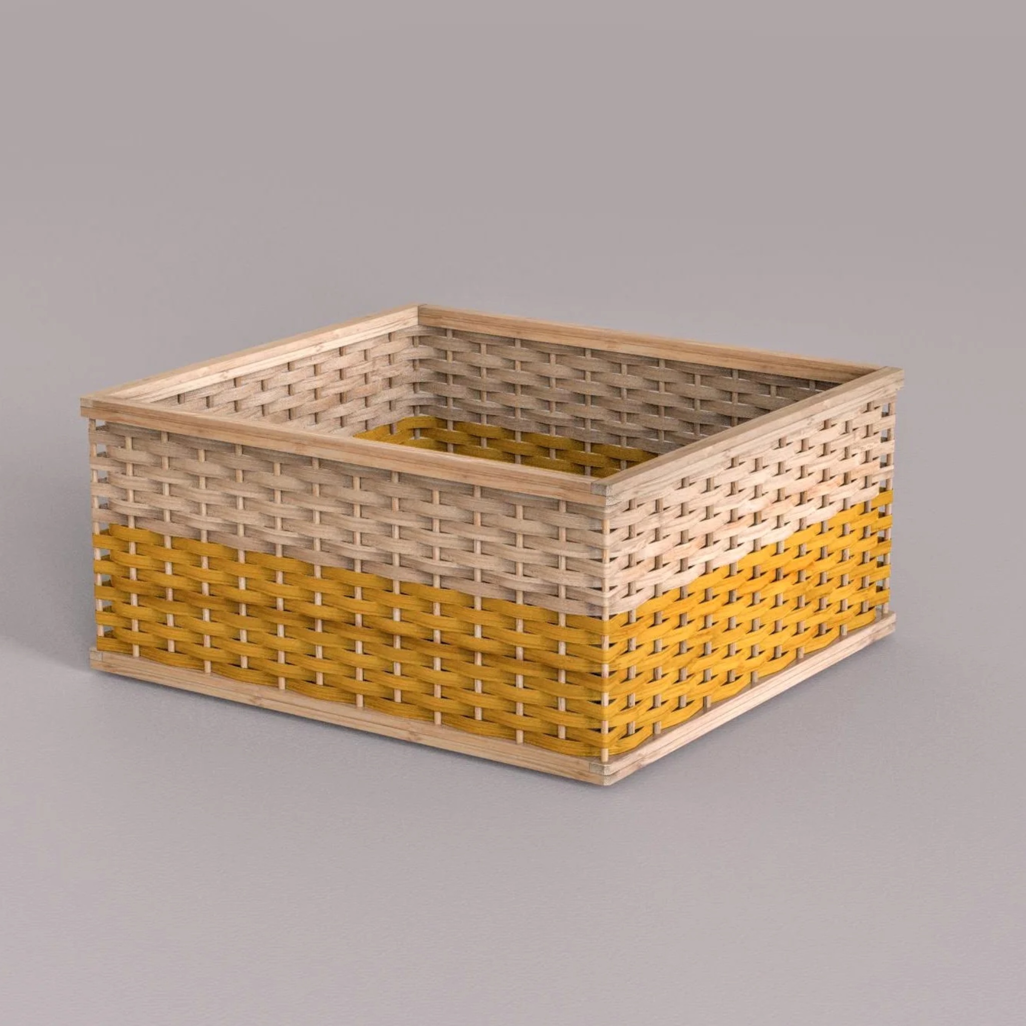 Stackable Basket: Wicker Shelf Basket | Multi-Color Laundry Bamboo Basket by MIANZI | Tooffi