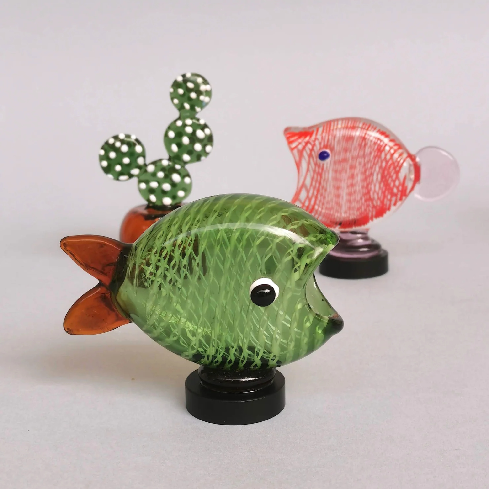 Fish Table Decor Glass- Minty Midori by RUSTIC HORSE GLASS STUDIO | Tooffi
