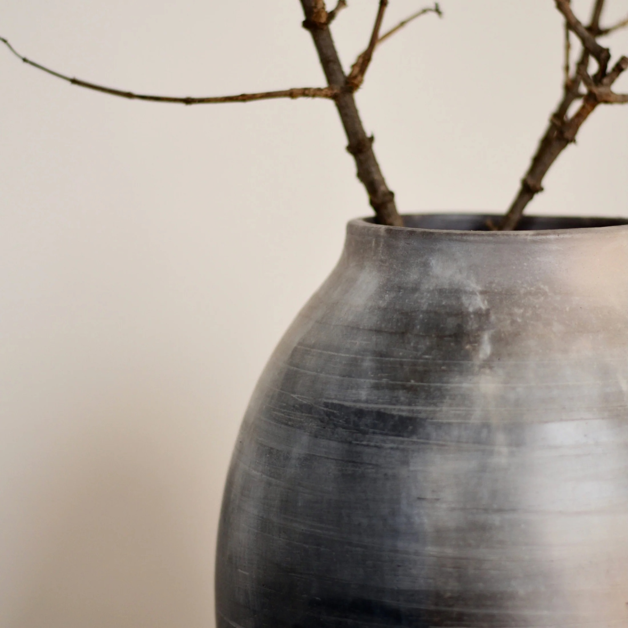 Kaari - Smoke Fired Vase by nivarah | Tooffi