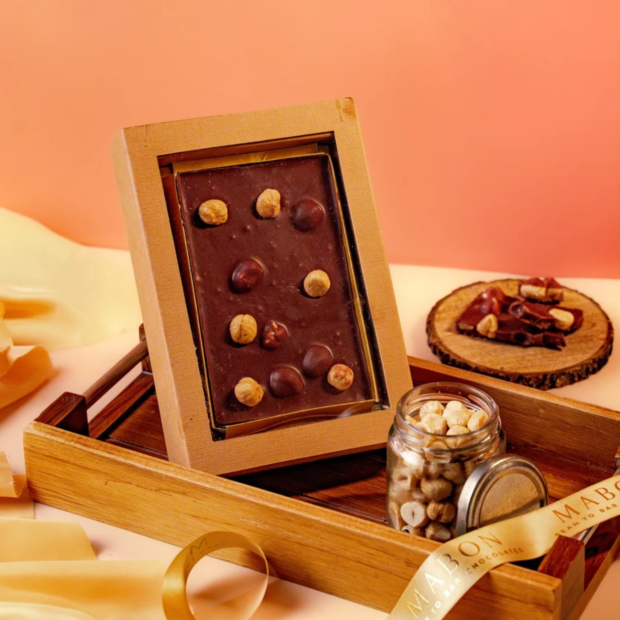 Hazelnut Bark Gift Box (80g) by Mabon Chocolates | Tooffi
