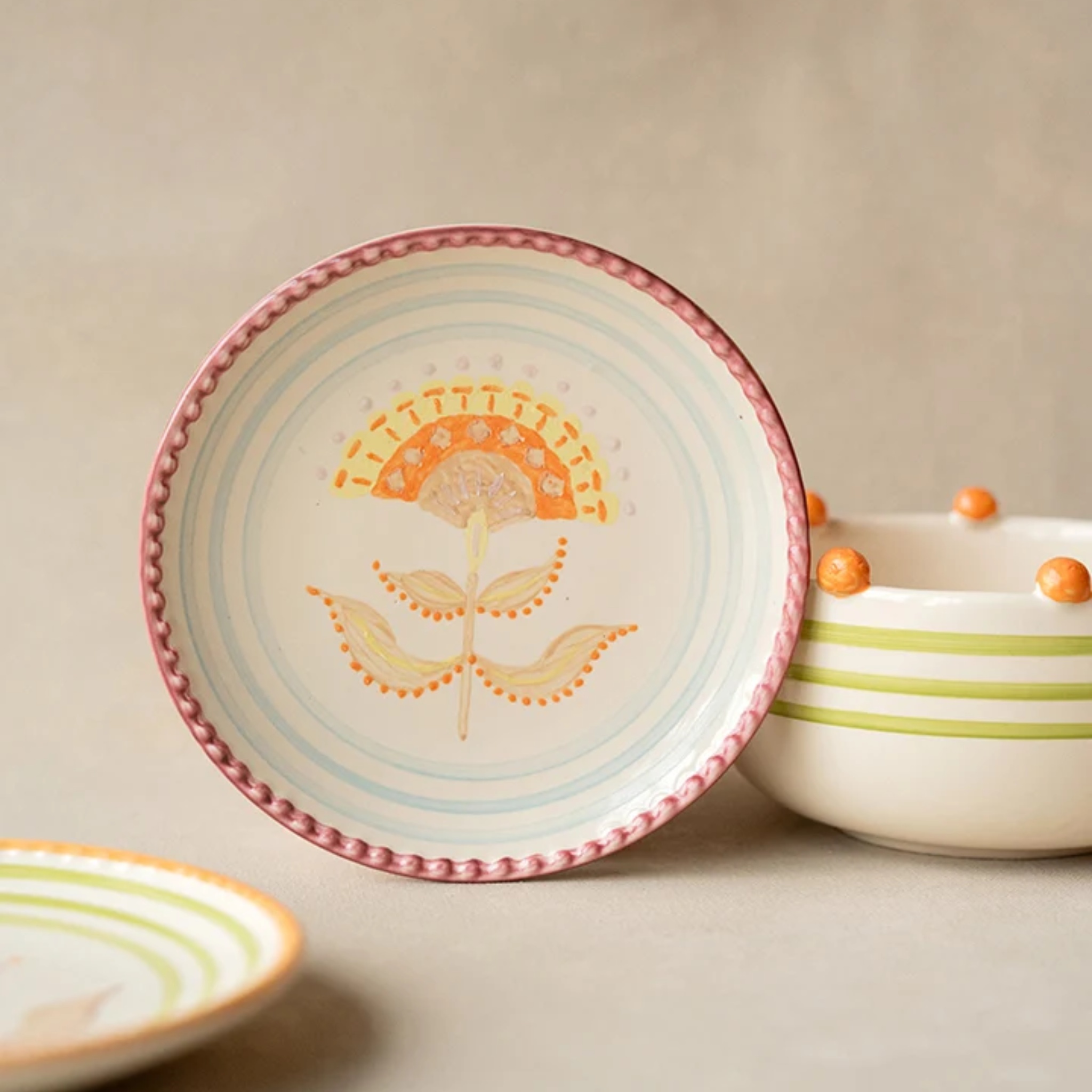Mira Appetizer plates ( set of 4) by nira's ceramics | Tooffi