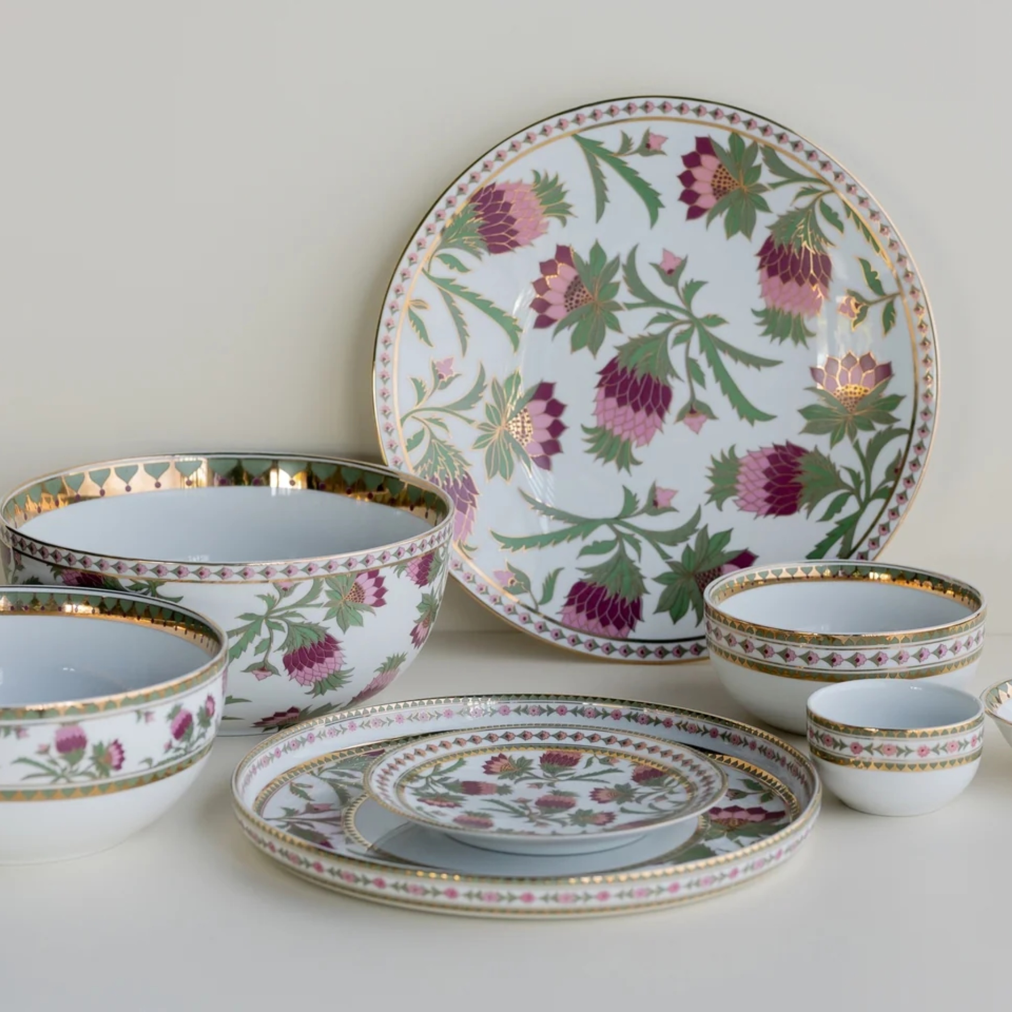 Bagh Open Bowl (Set Of 6) by nira's ceramics | Tooffi