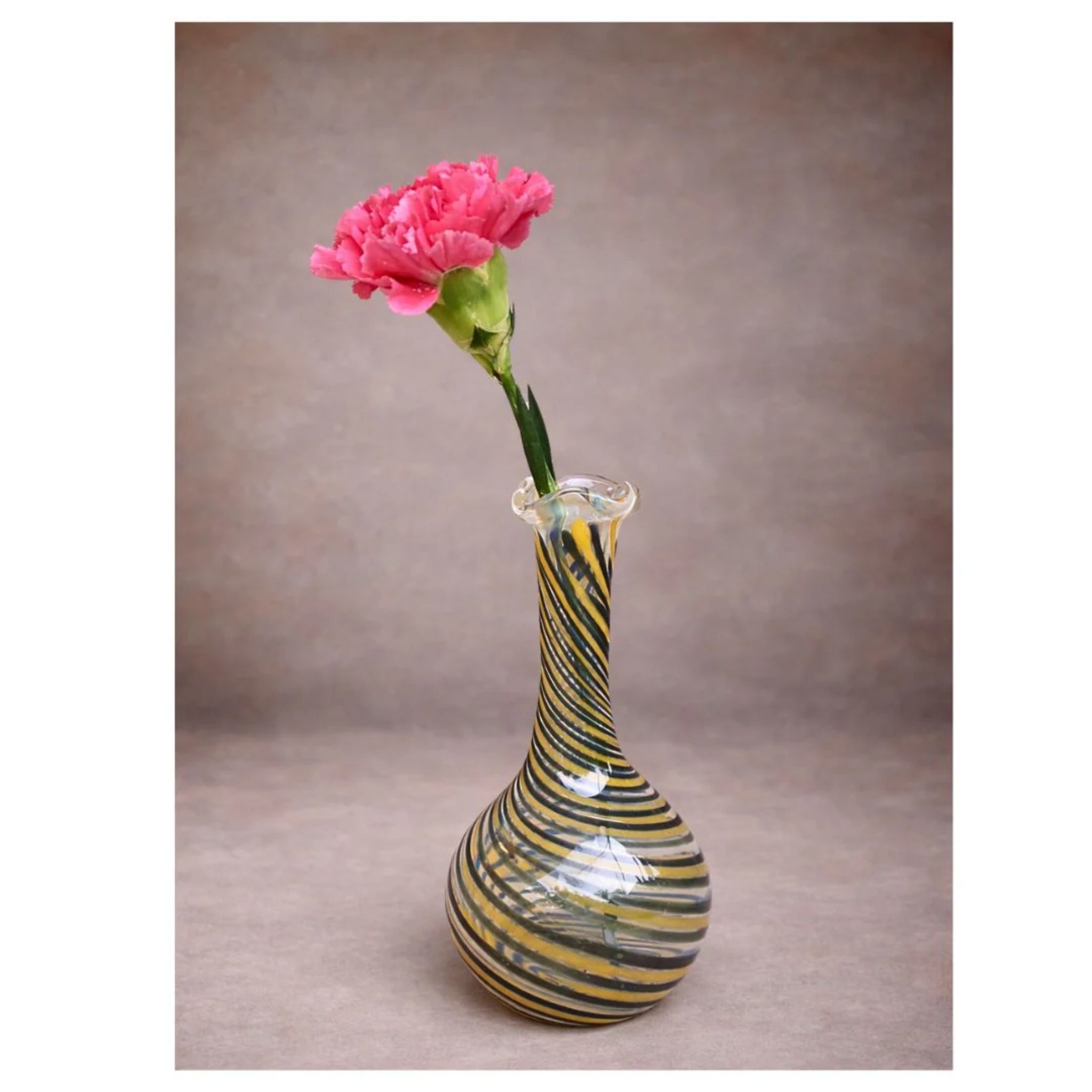 Handblown Murano-Style Glass Vase – Spiral Bloom by RUSTIC HORSE GLASS STUDIO | Tooffi