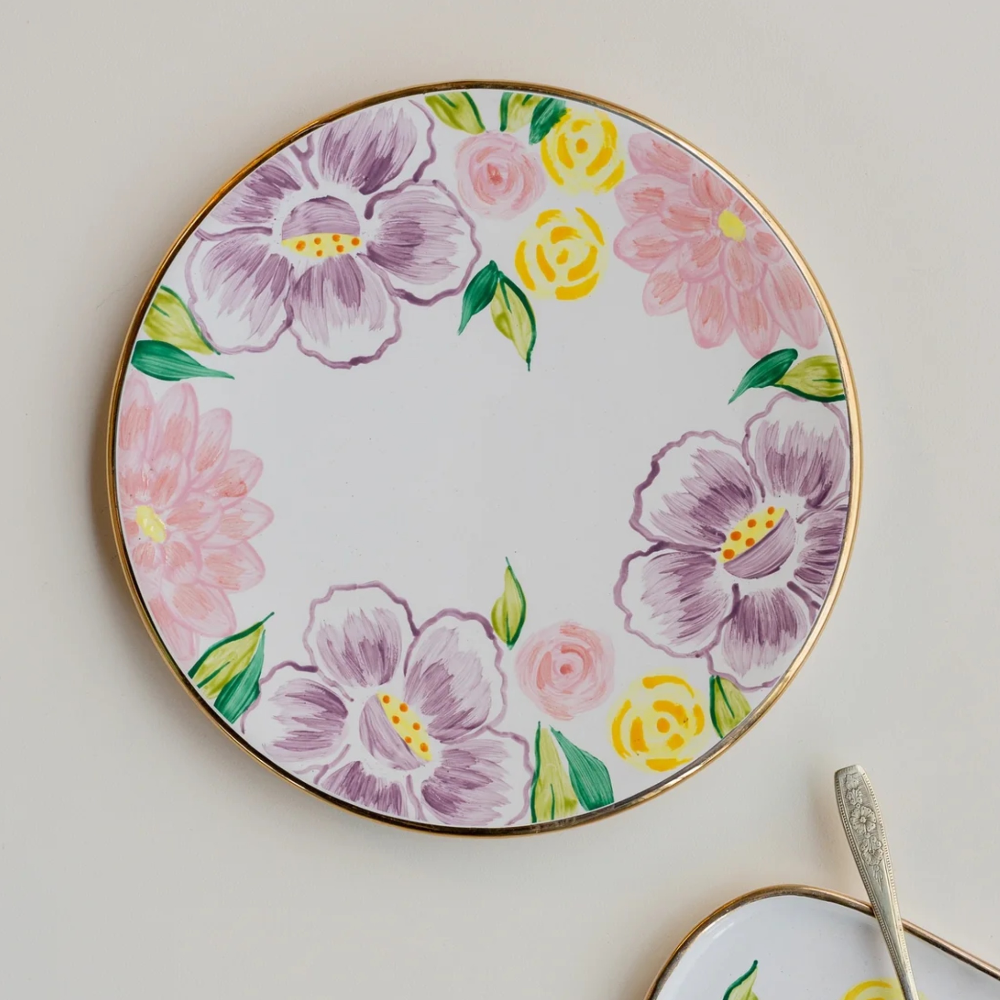 Pink Lilies Platter by nira's ceramics | Tooffi