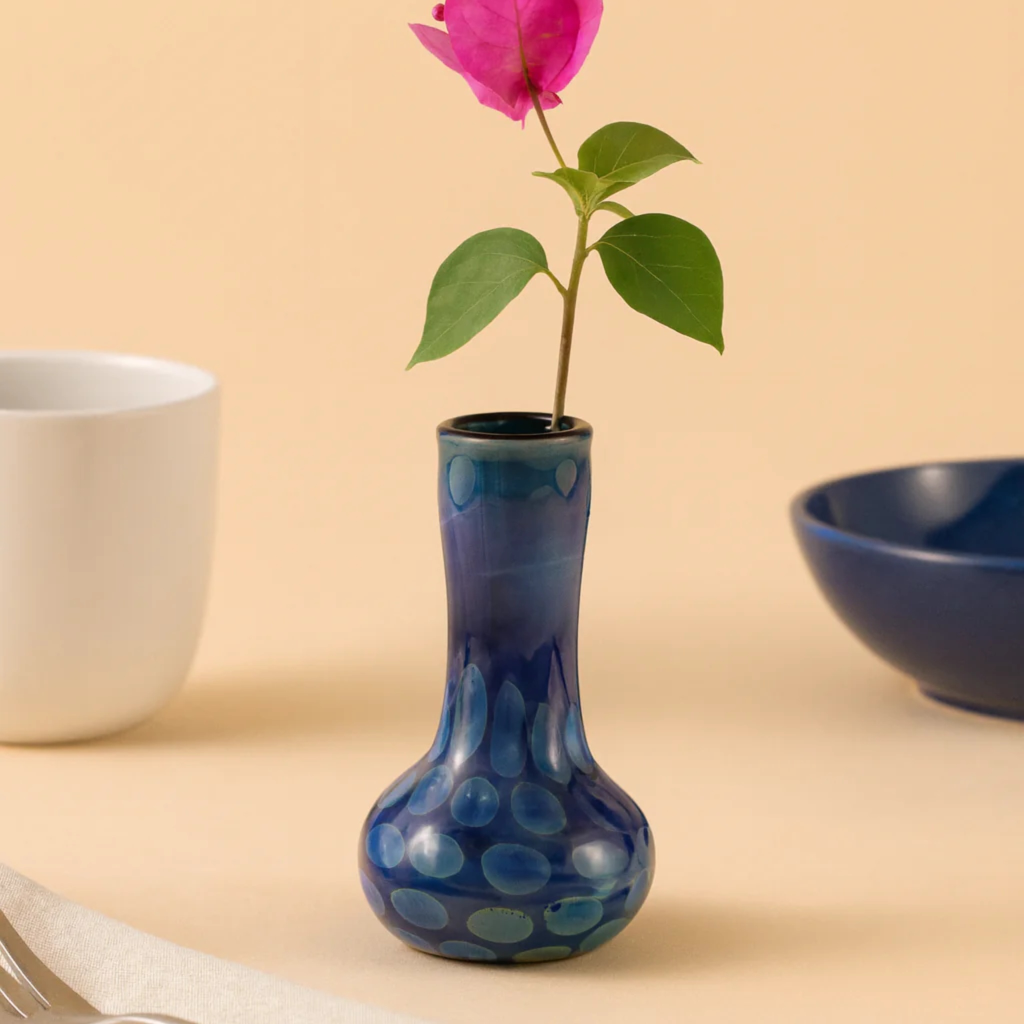 Murano Glass Style Vase- Blue Hues by RUSTIC HORSE GLASS STUDIO | Tooffi
