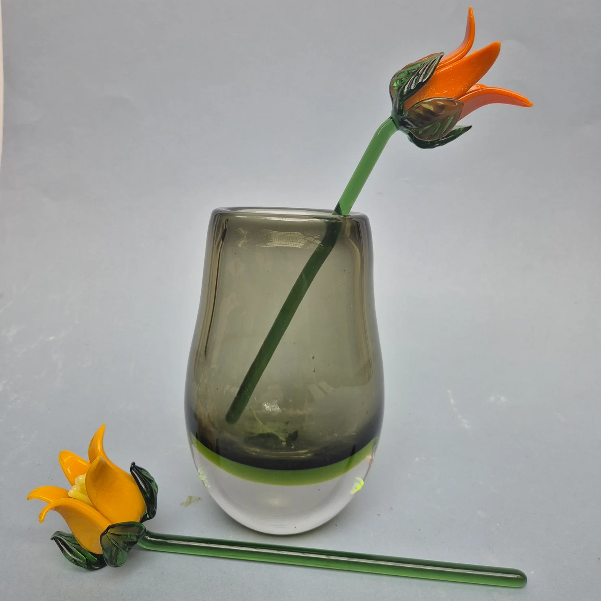 Tinsel Lily Glass Flower Stem - Yellow by RUSTIC HORSE GLASS STUDIO | Tooffi