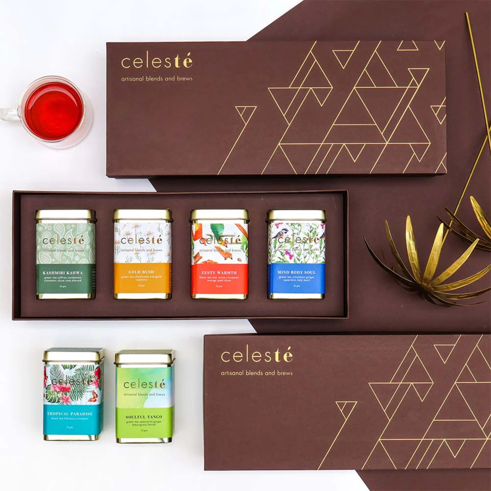 Artisanal Tea Gift Box - Set of 4 by Celestial Brew Estates India (OPC) Pvt Ltd. | Tooffi