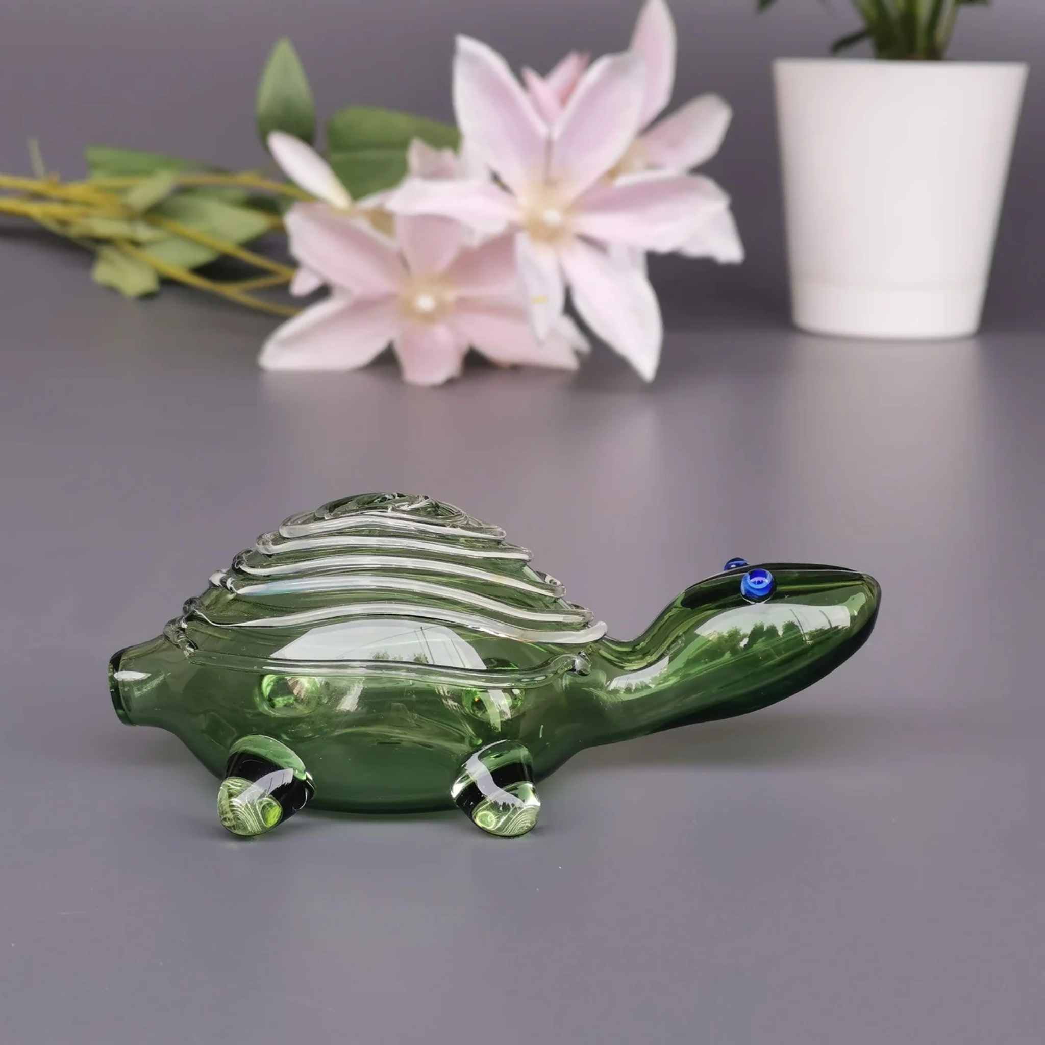 Good Luck Glass Turtles- Jade by RUSTIC HORSE GLASS STUDIO | Tooffi
