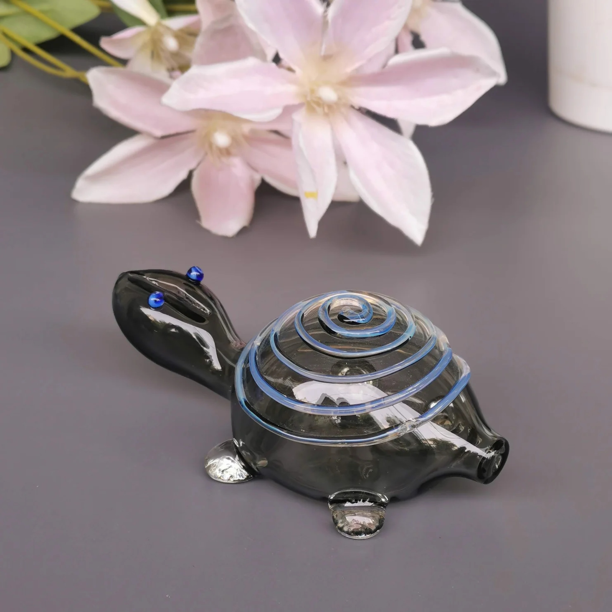 Good Luck Glass Turtles- Grey by RUSTIC HORSE GLASS STUDIO | Tooffi