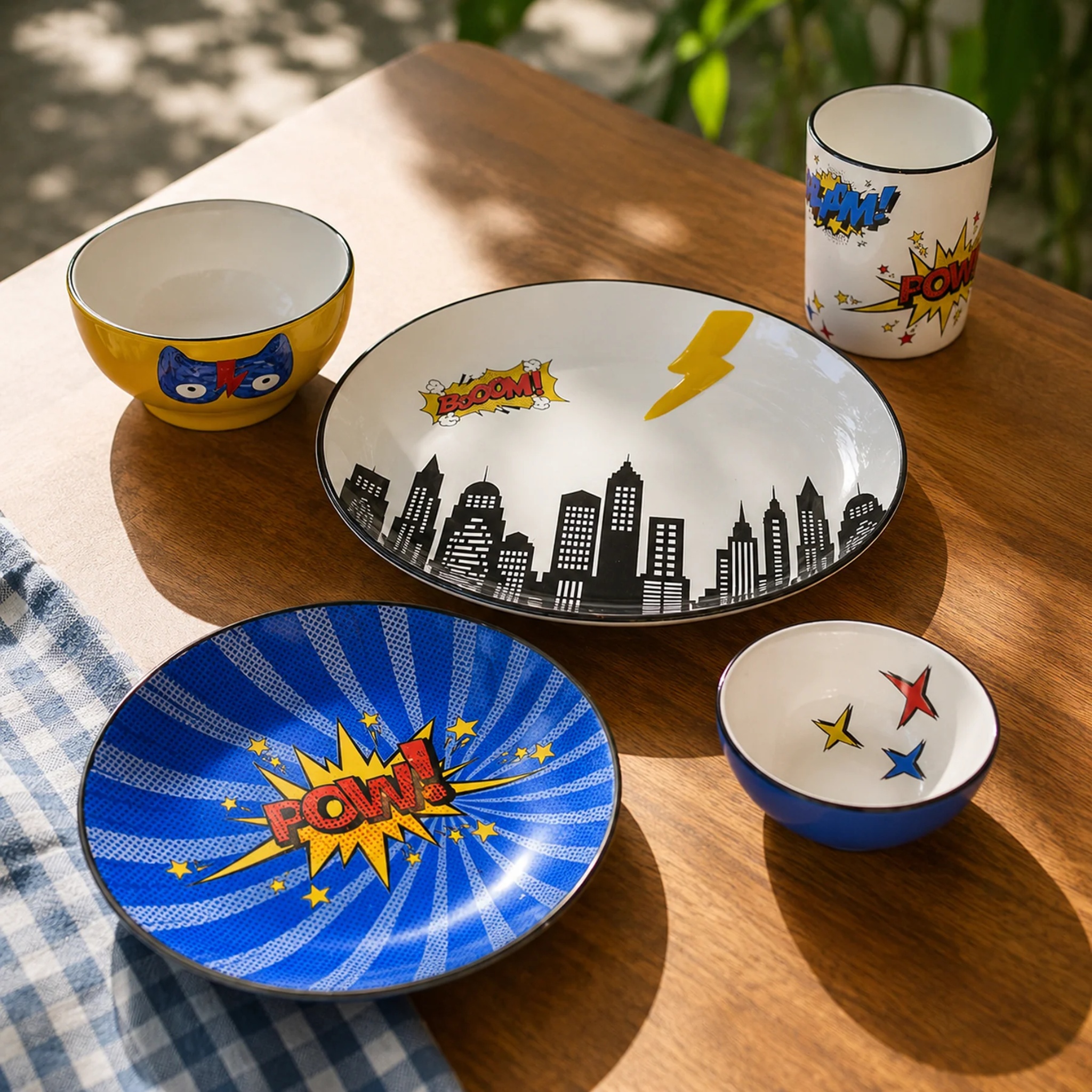 Super Hero Dinner Set (set of 5) by nira's ceramics | Tooffi
