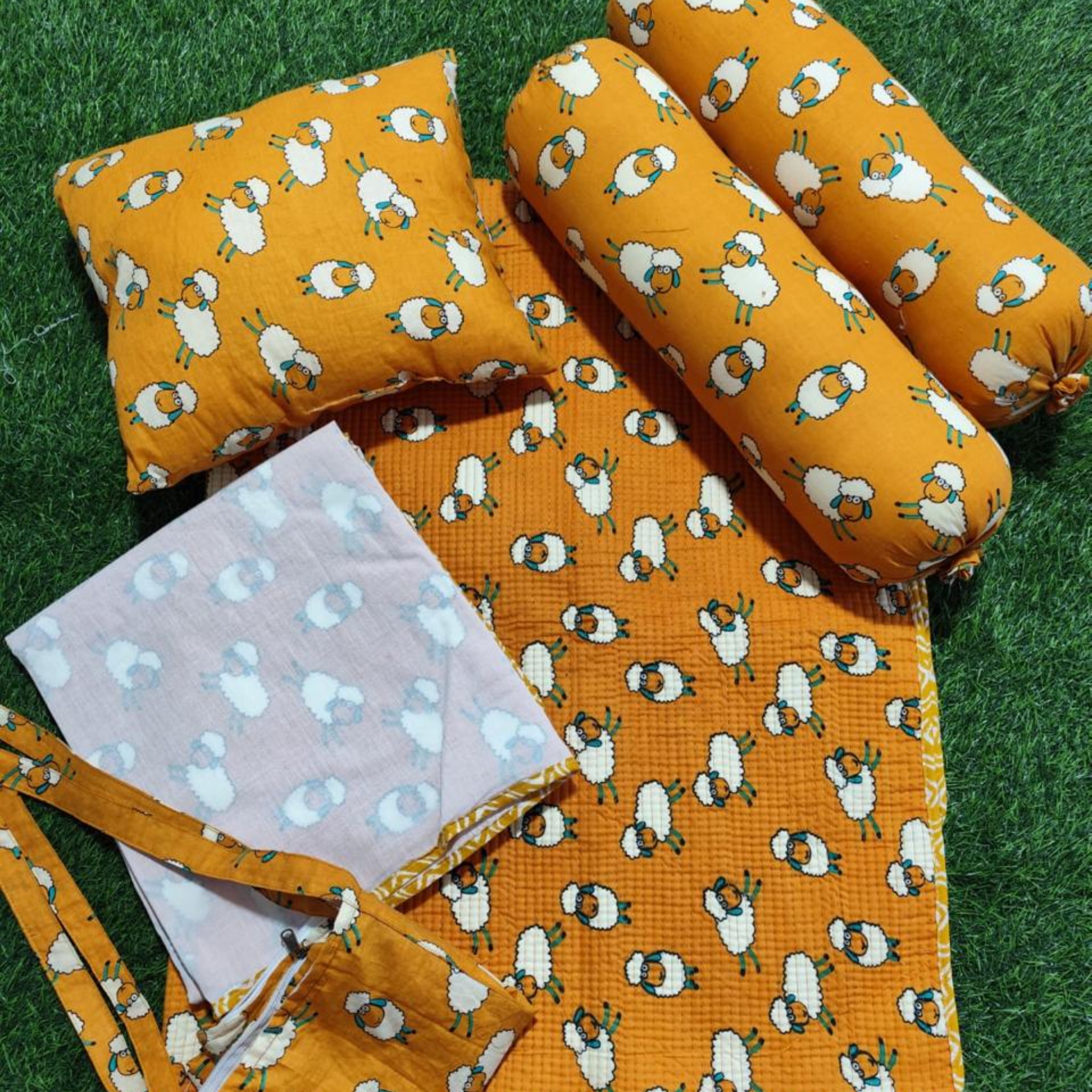 Orange Sheep Handmade Newborn Baby Kit Set by Aenak Studios | Tooffi