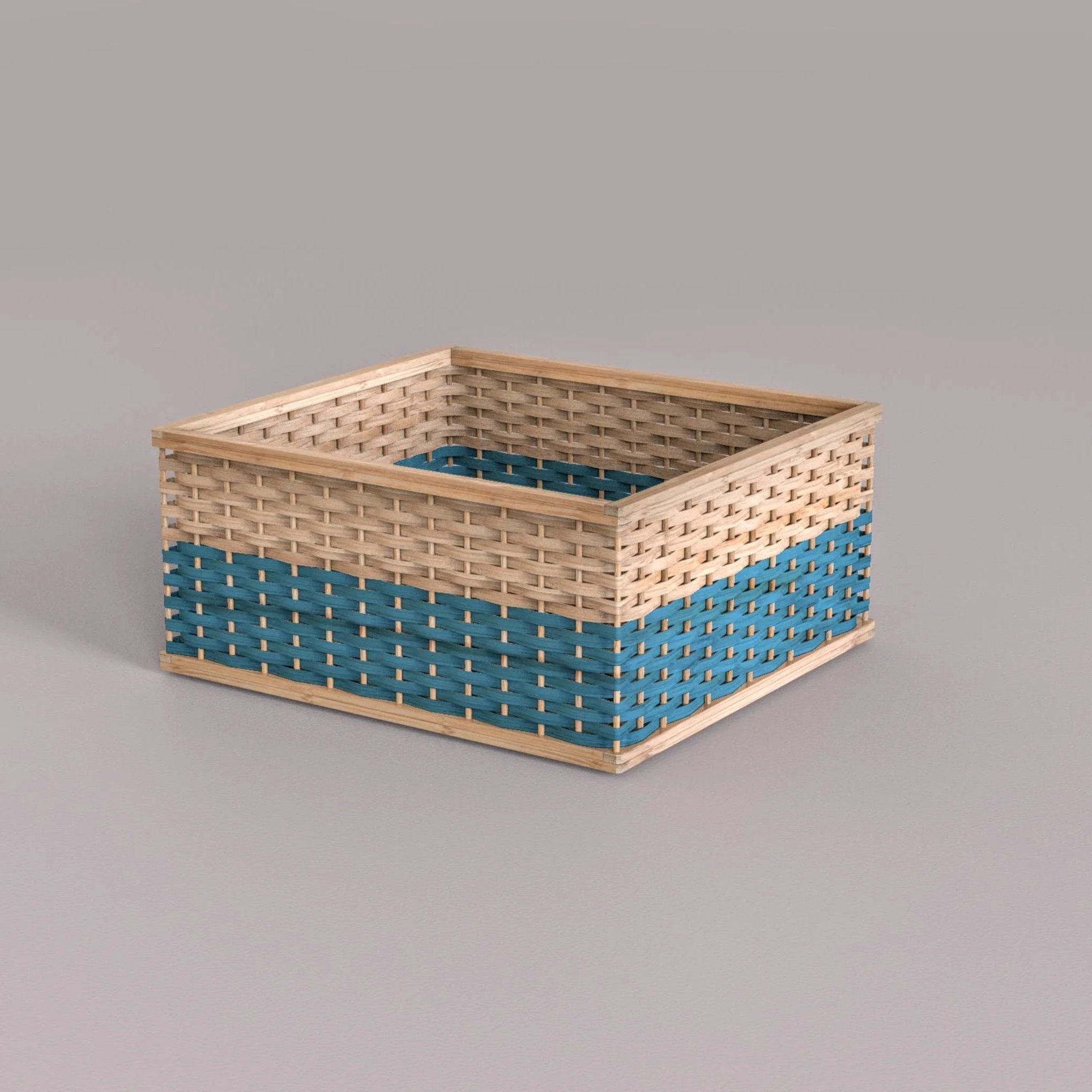 Stackable Basket: Wicker Shelf Basket | Multi-Color Laundry Bamboo Basket by MIANZI | Tooffi