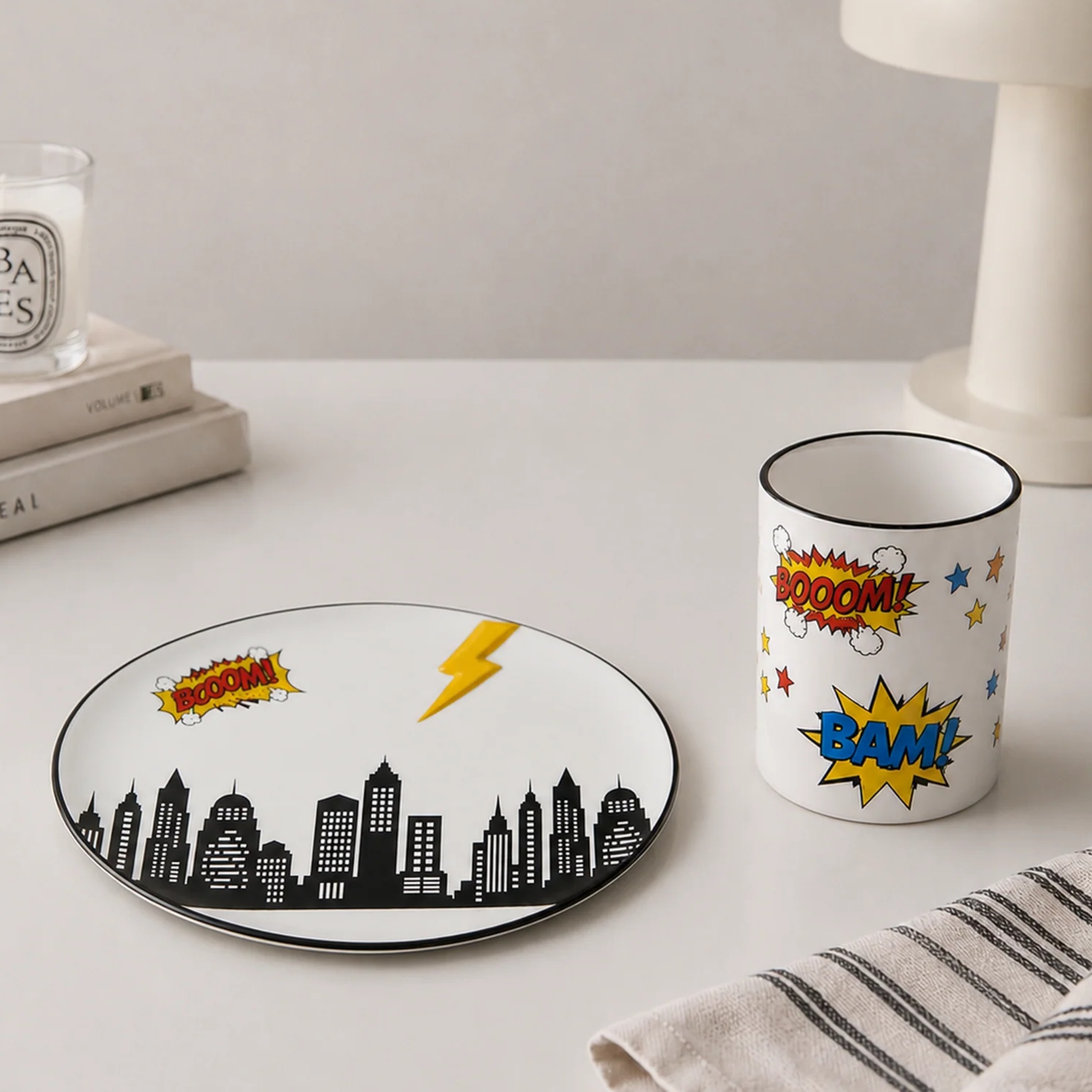 Super Hero Dinner Set (set of 5) by nira's ceramics | Tooffi