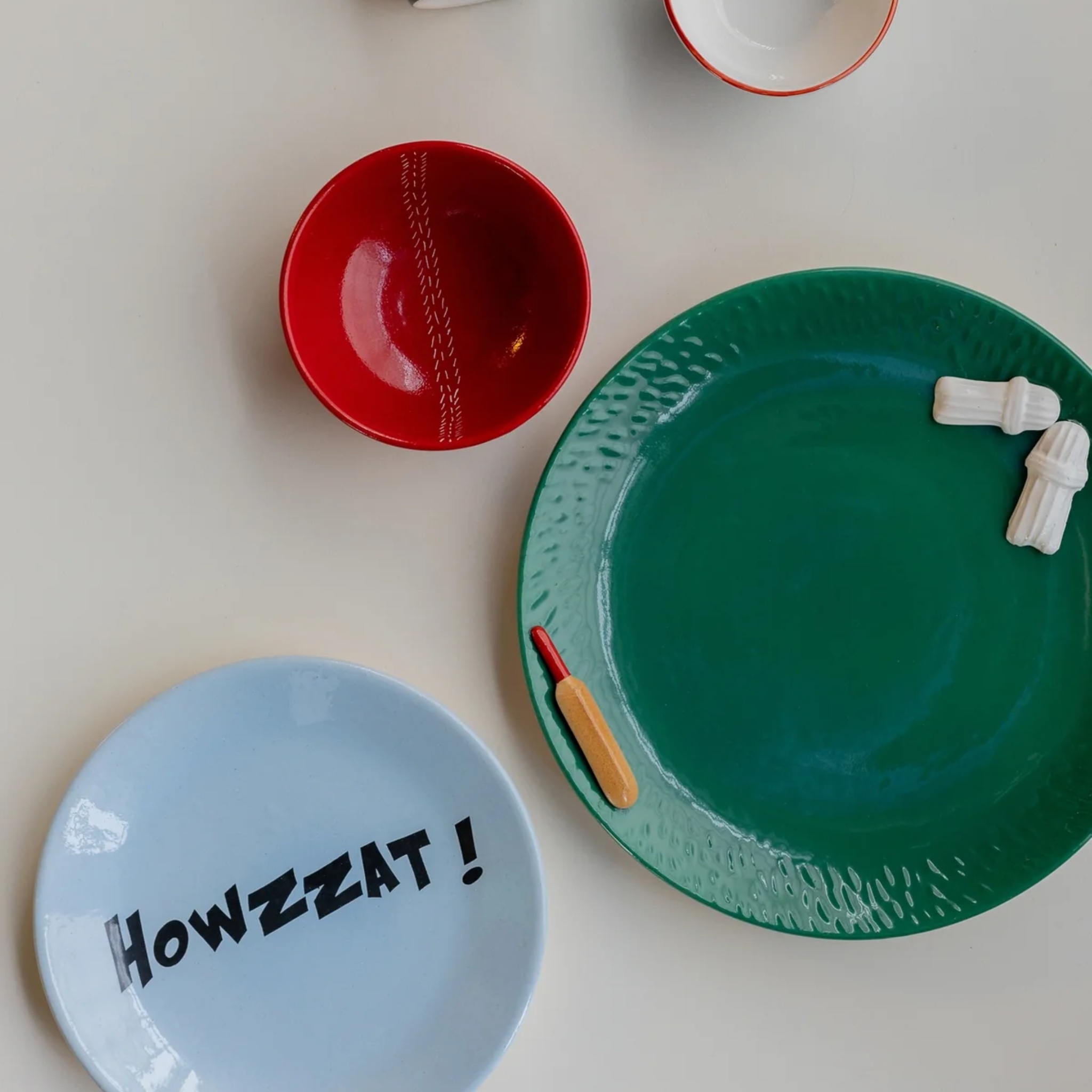 Handmade Cricket Dinner Set (set of 5) by nira's ceramics | Tooffi