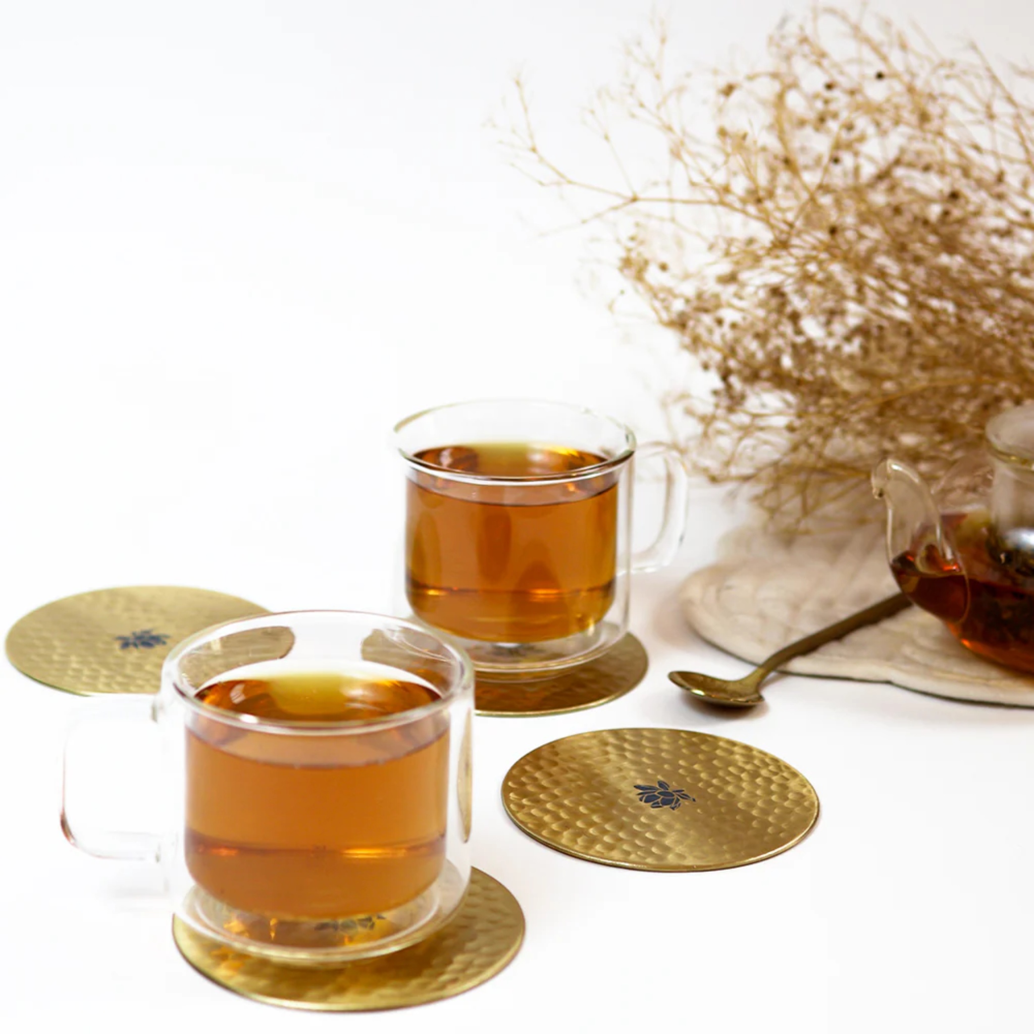 Teaware | Bloom Coaster - Set of 2 by Celestial Brew Estates India (OPC) Pvt Ltd. | Tooffi