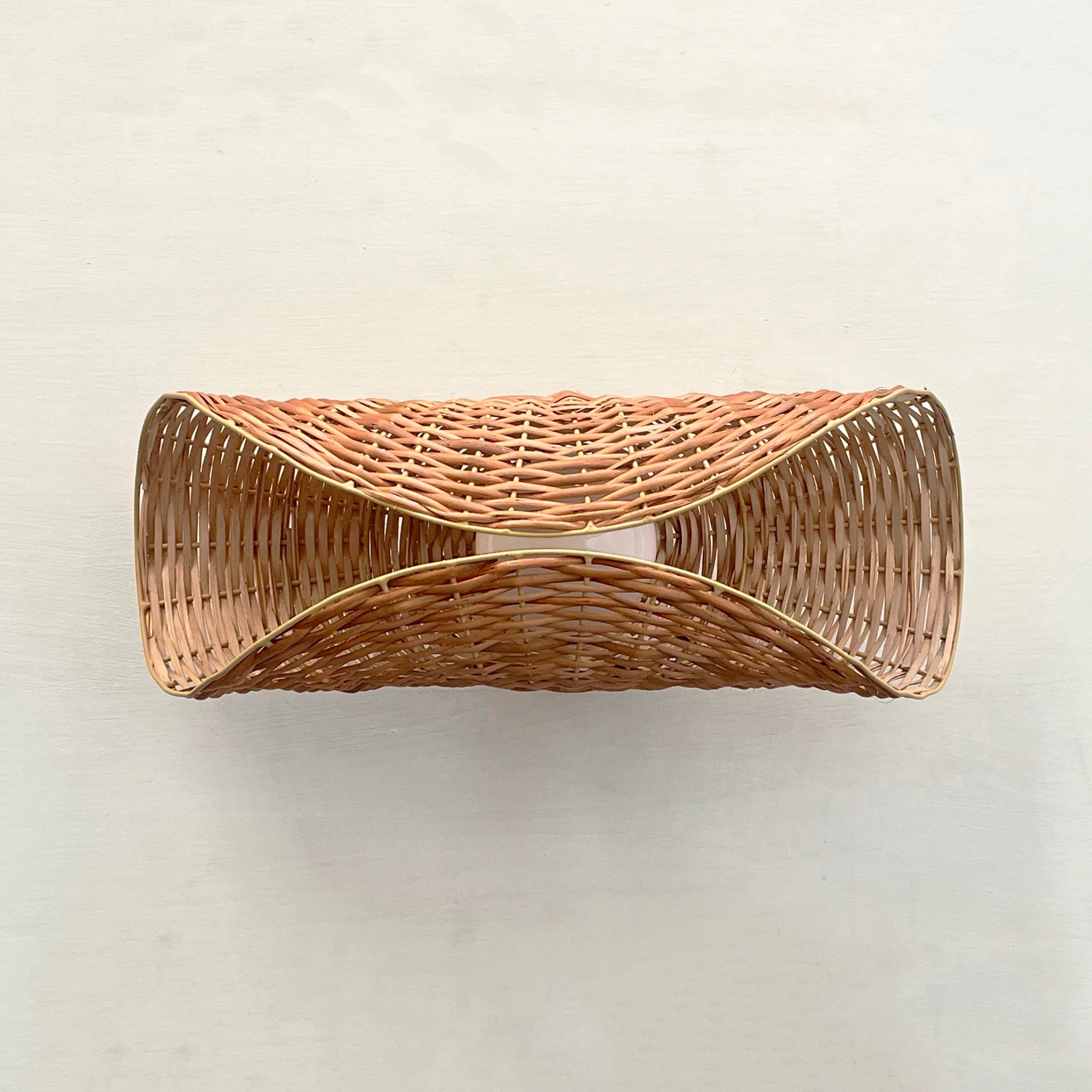 Ooas Wall Lamp: Handmade Designer Willow Wicker Wall Light Sconce by MIANZI | Tooffi
