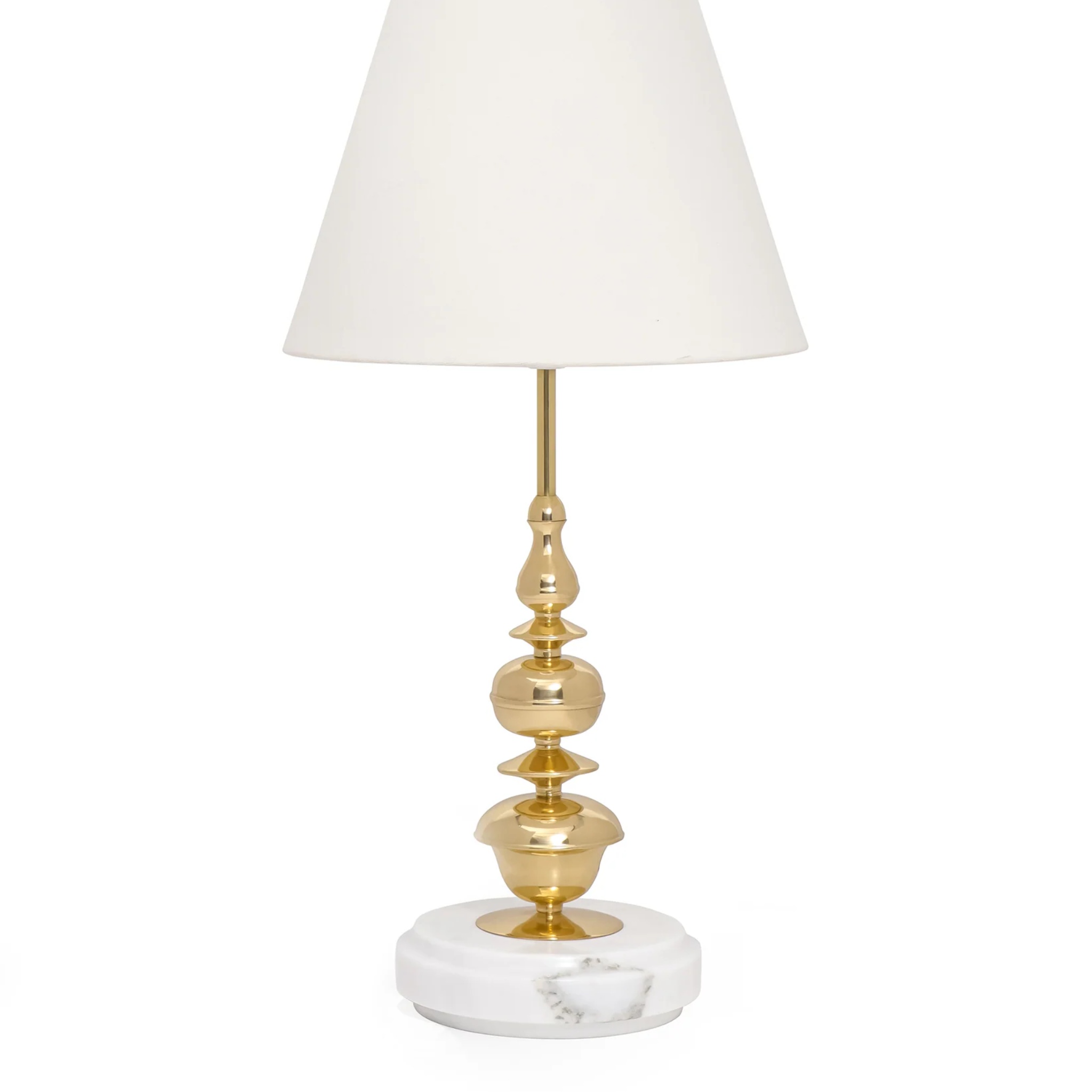 Jaypore Lamp — Brass and White Marble Table Lamp by Saswata | Tooffi