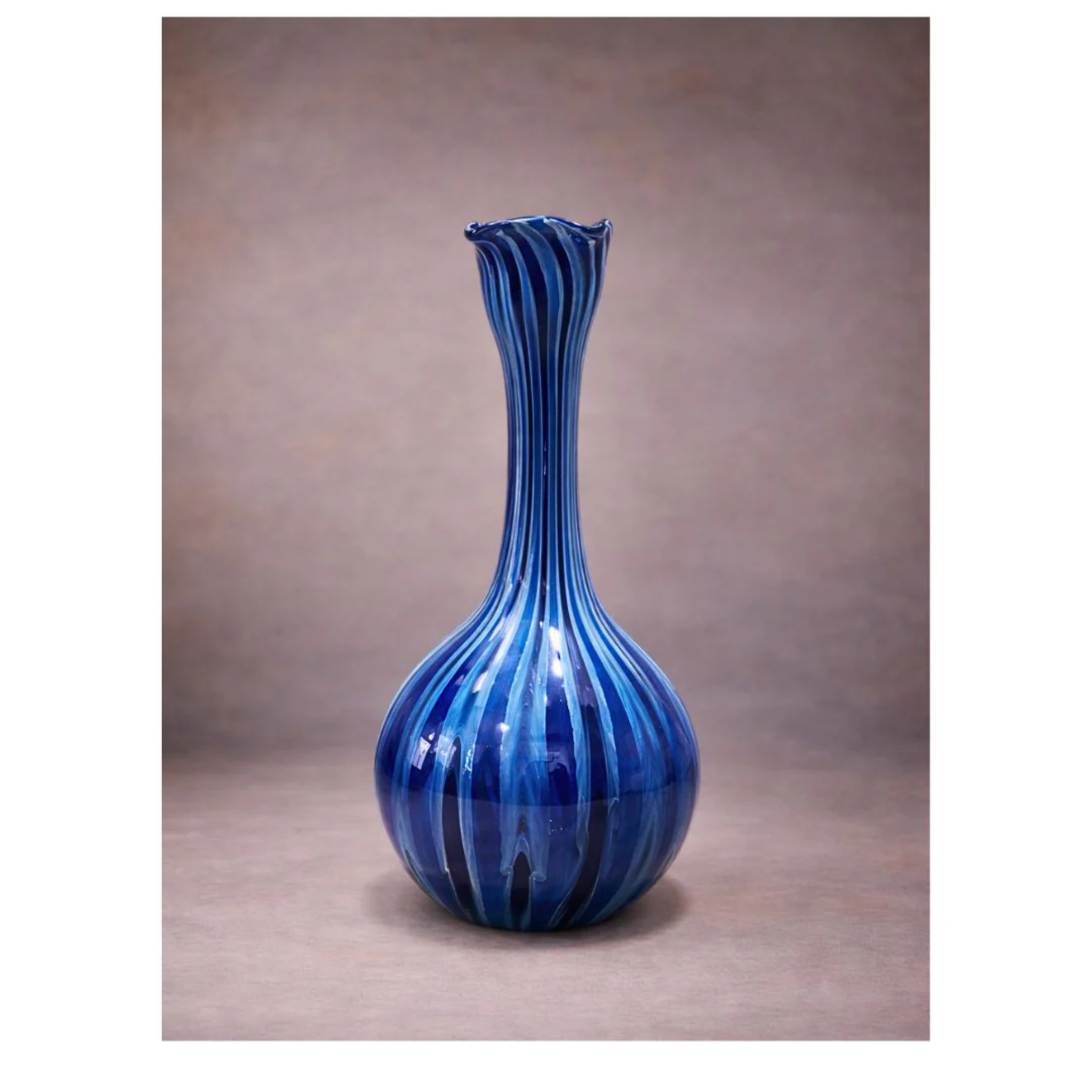 Bloom Art Holder - Blue Hues by RUSTIC HORSE GLASS STUDIO | Tooffi
