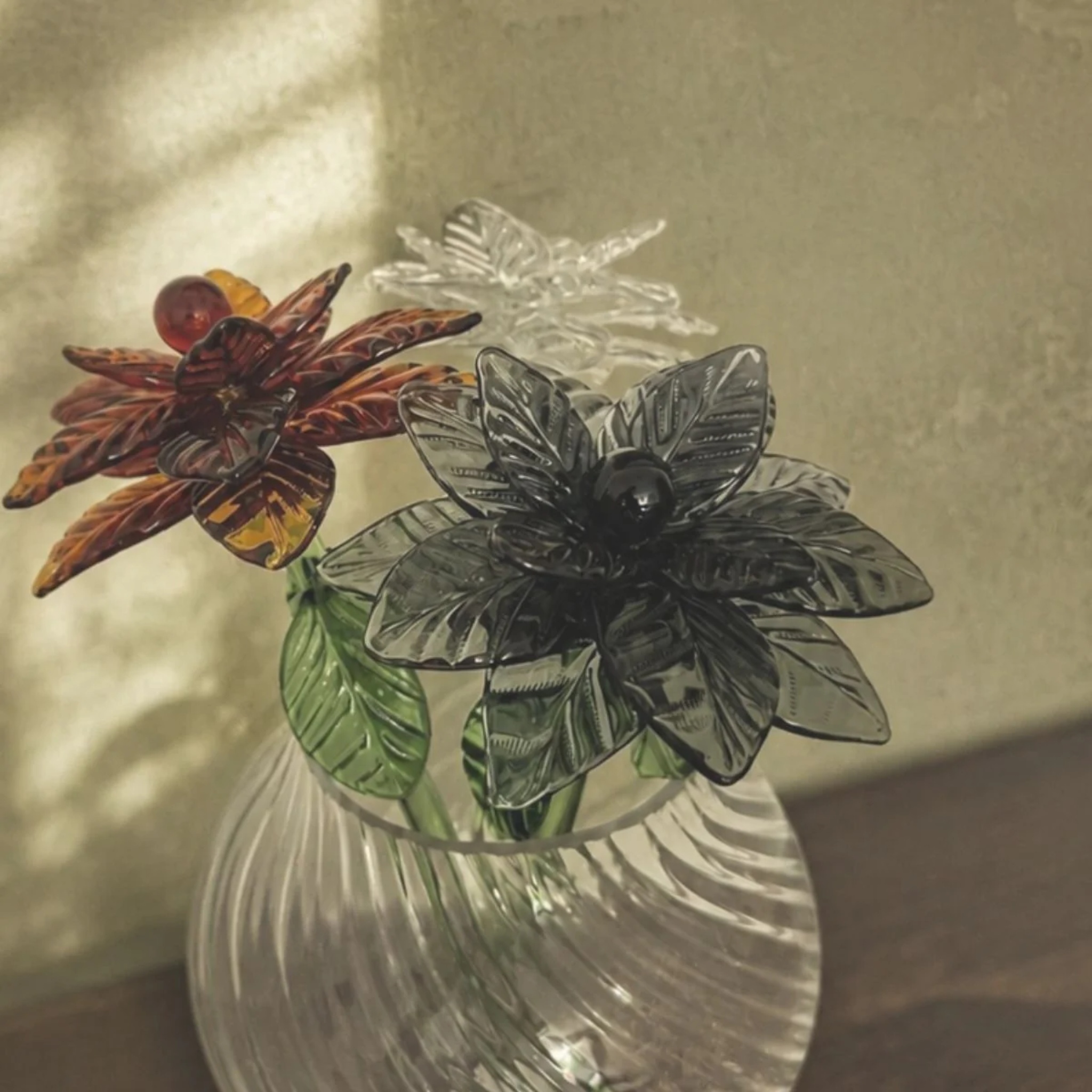 Glass Sunflower Stem- Helianthus Nebula by RUSTIC HORSE GLASS STUDIO | Tooffi