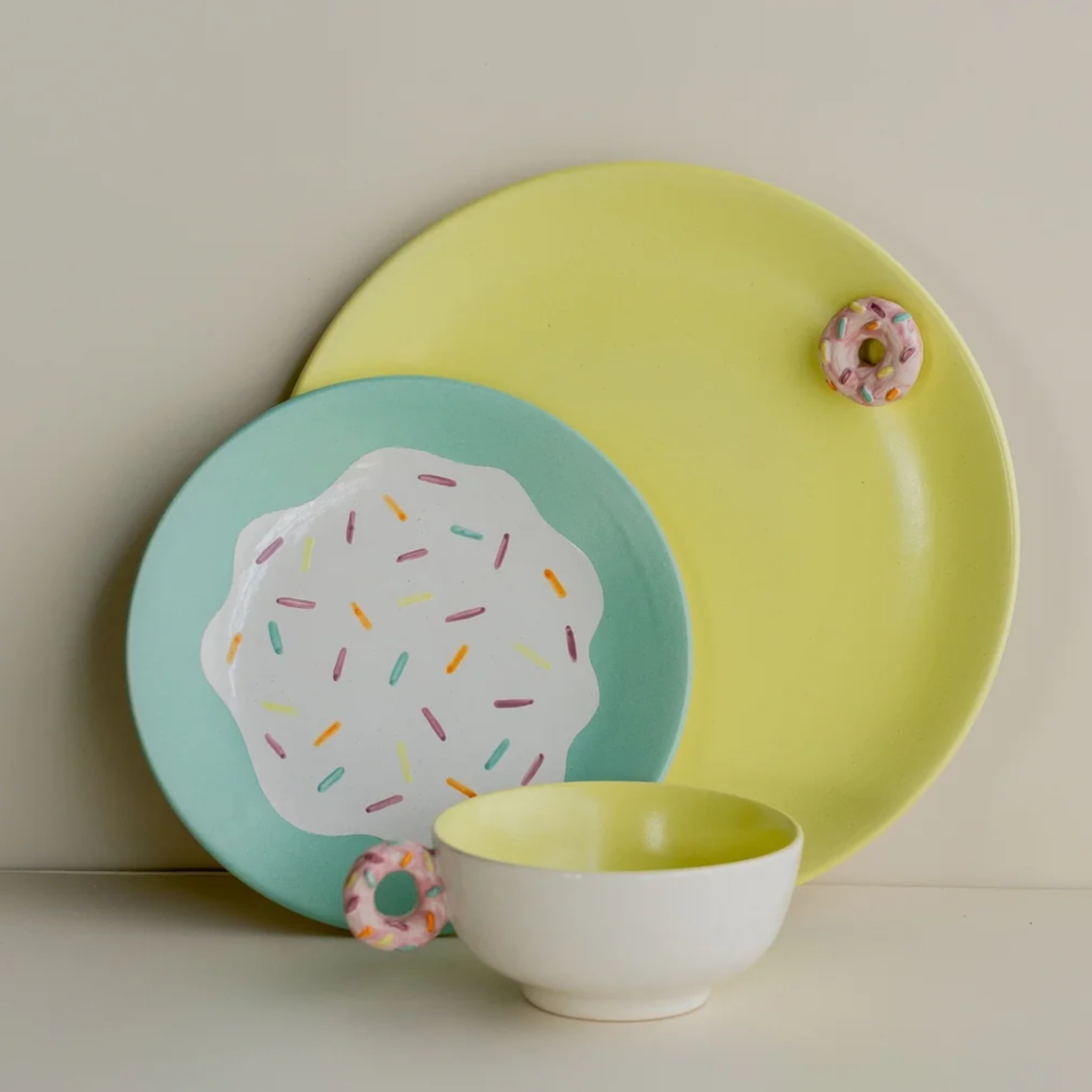 donut dinner set (set of 5) by nira's ceramics | Tooffi