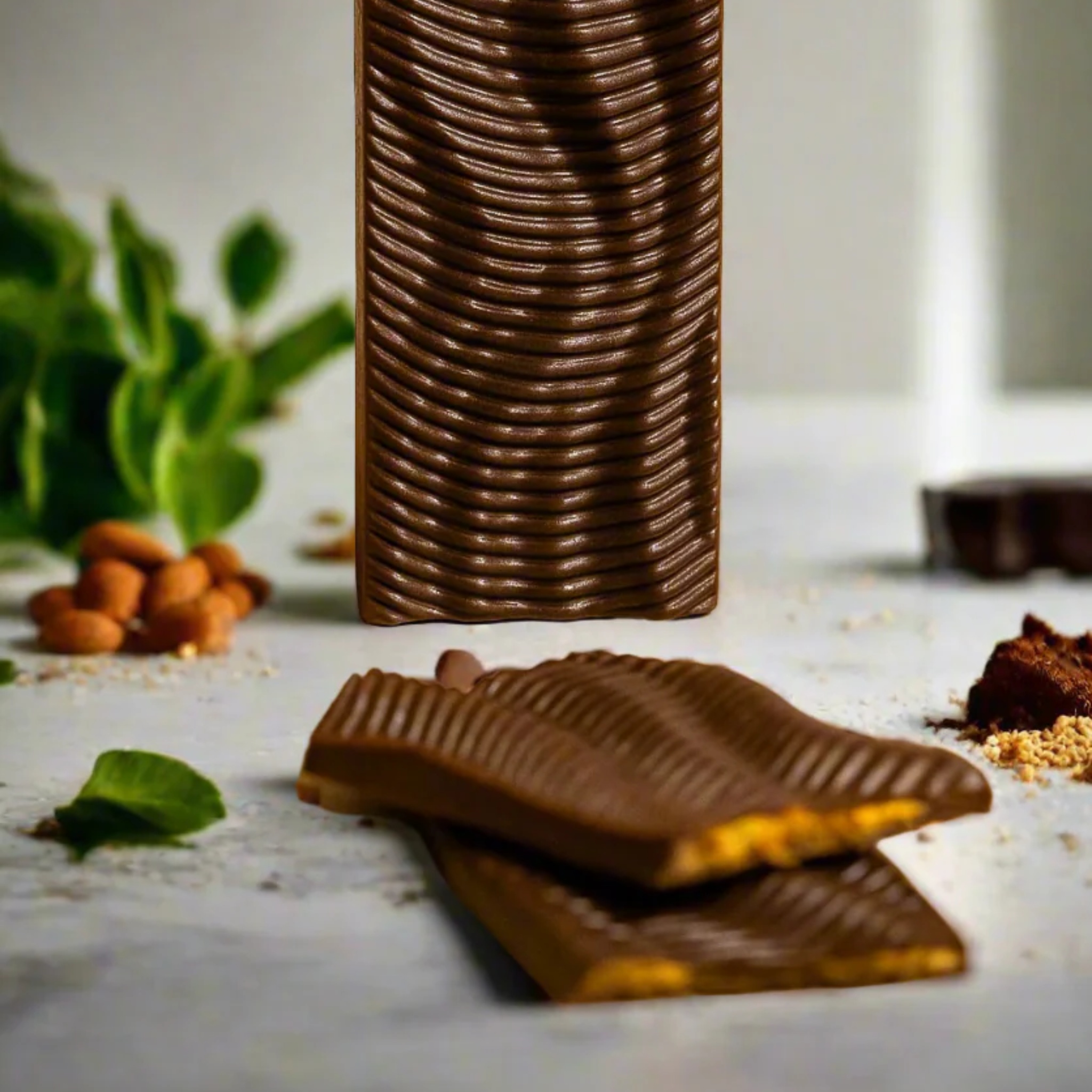 Orange Almond Florentine Dark Chocolate by Cavasa | Tooffi